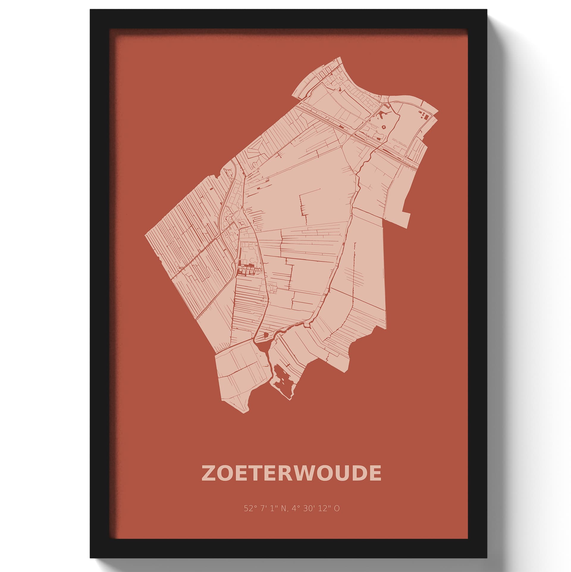 Poster Zoeterwoude - Rood