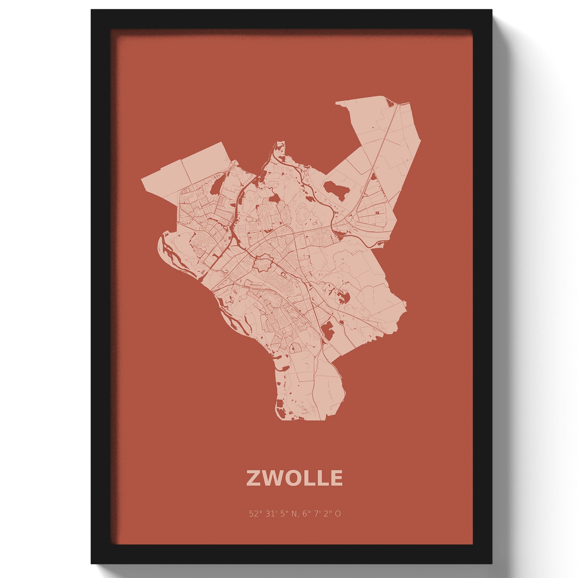 Poster Zwolle - Rood
