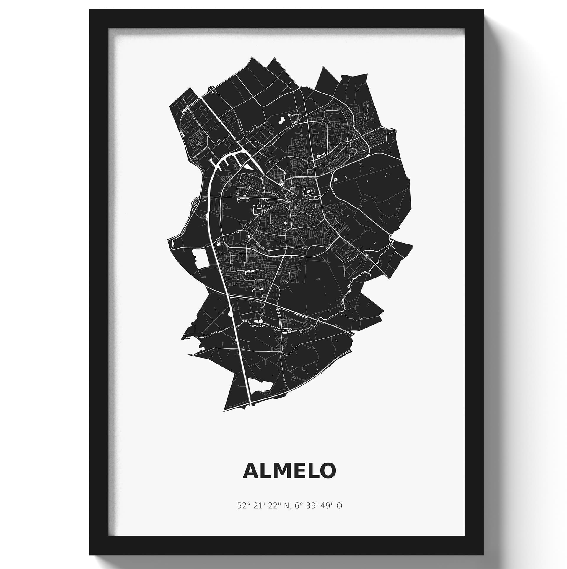 Poster Almelo - Zwart/Wit