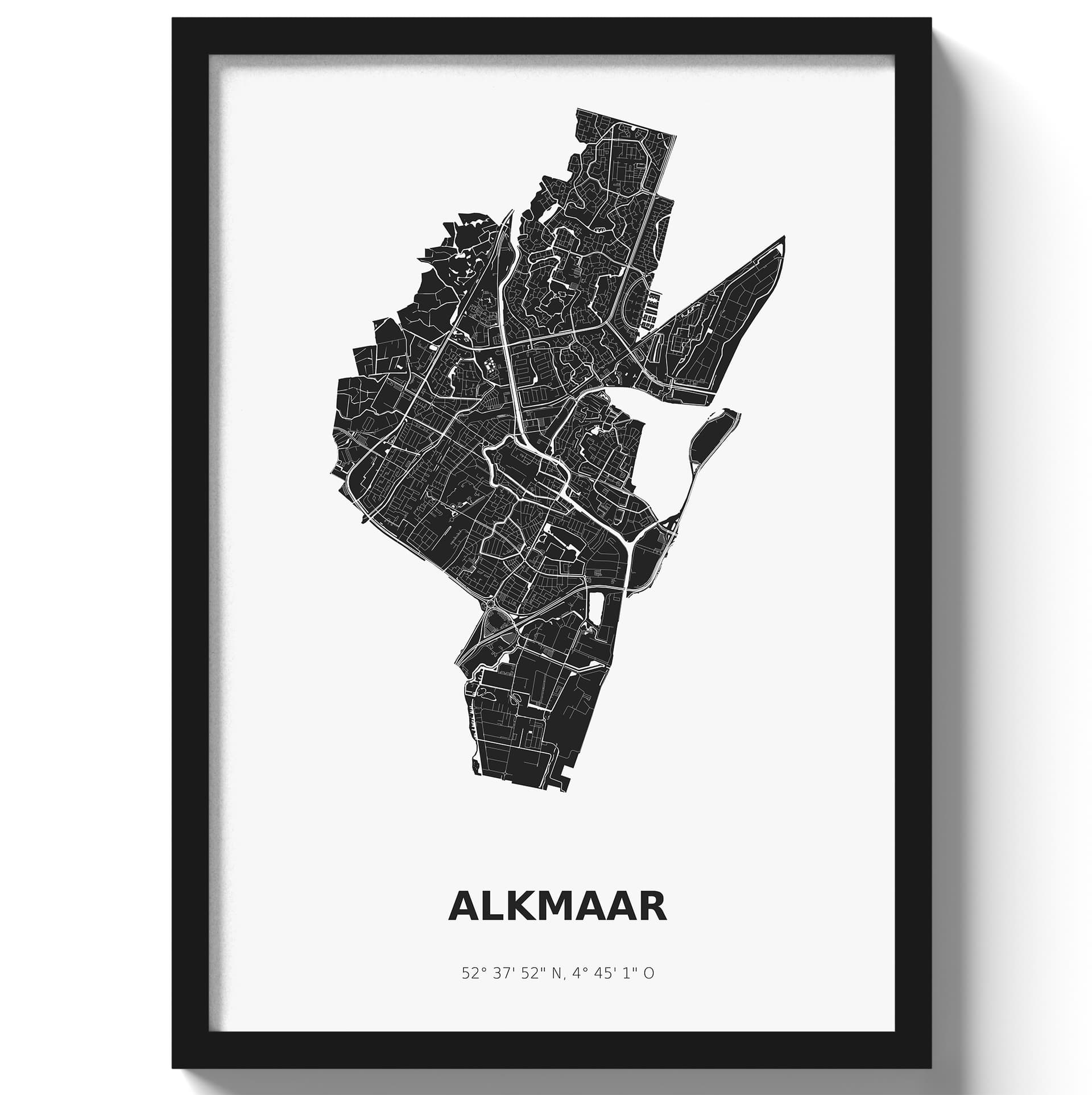 Poster Alkmaar - Zwart/Wit
