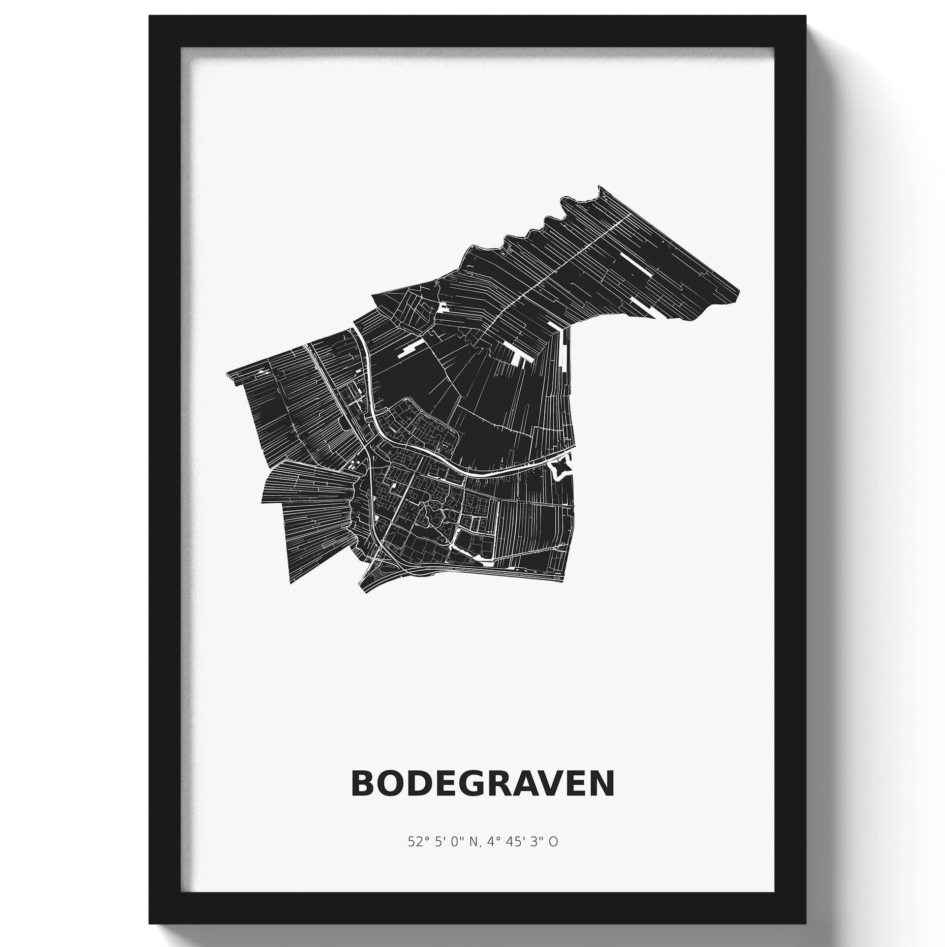Poster Bodegraven - Zwart/Wit
