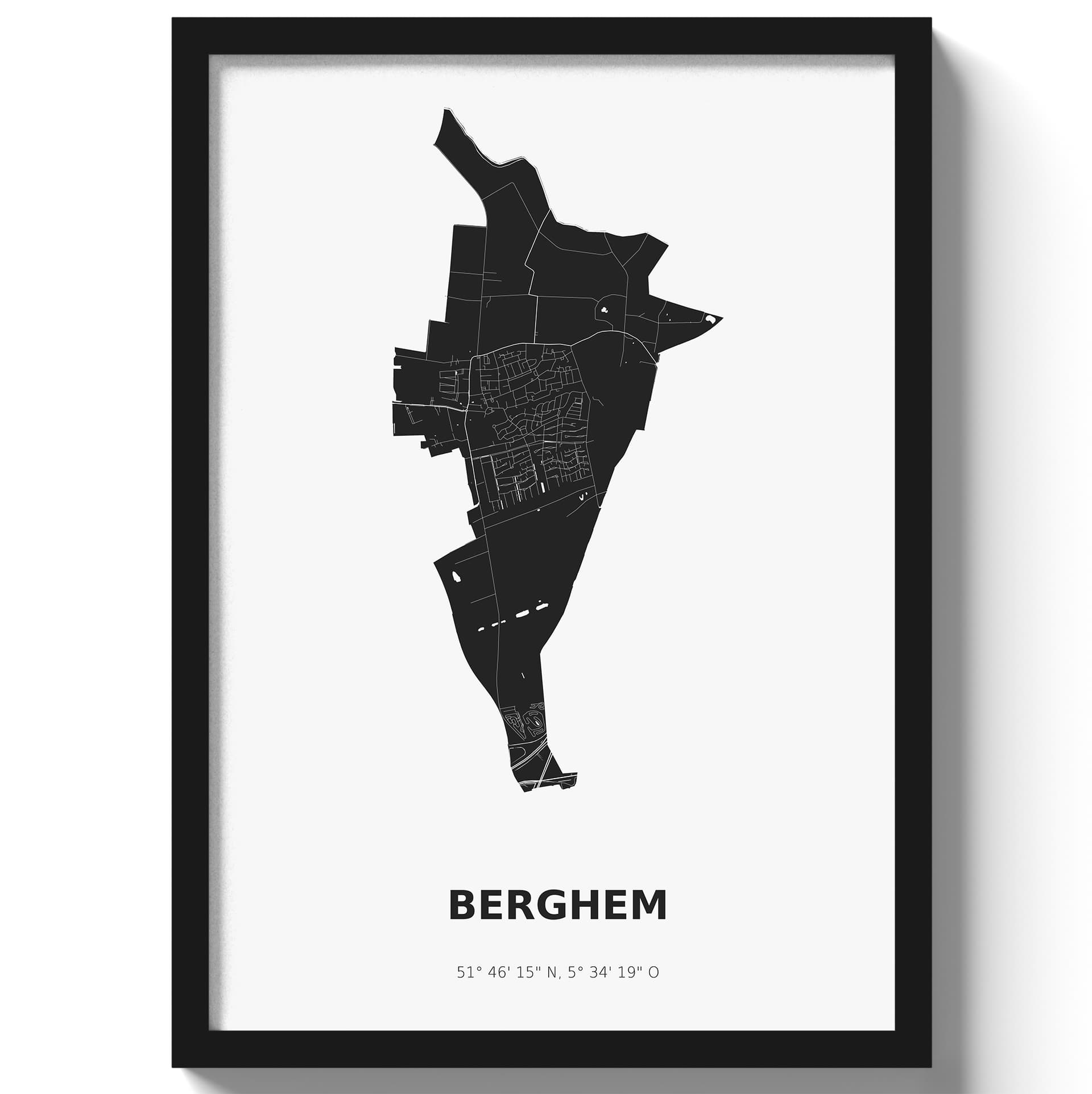 Poster Berghem - Zwart/Wit