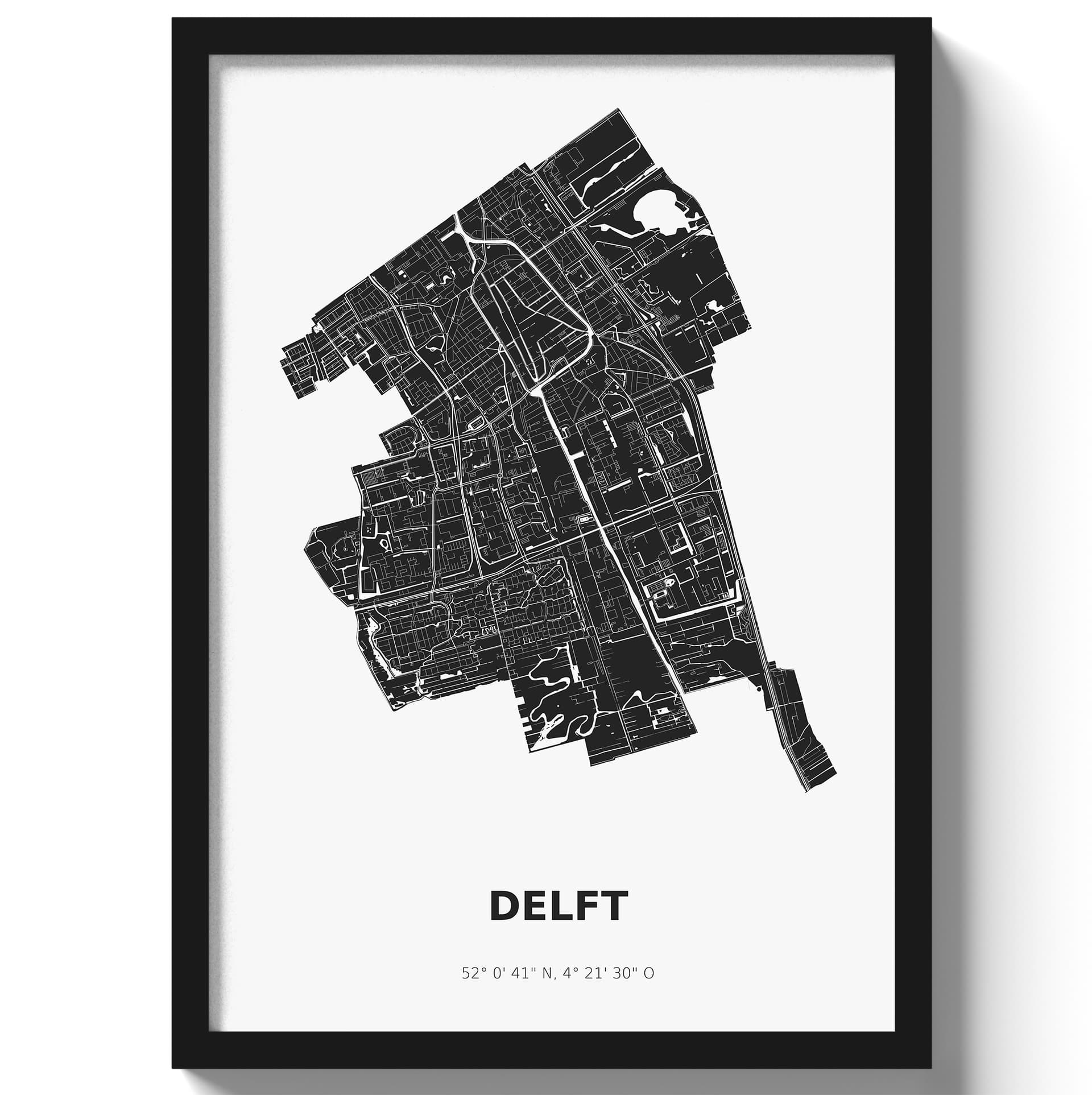 Poster Delft - Zwart/Wit