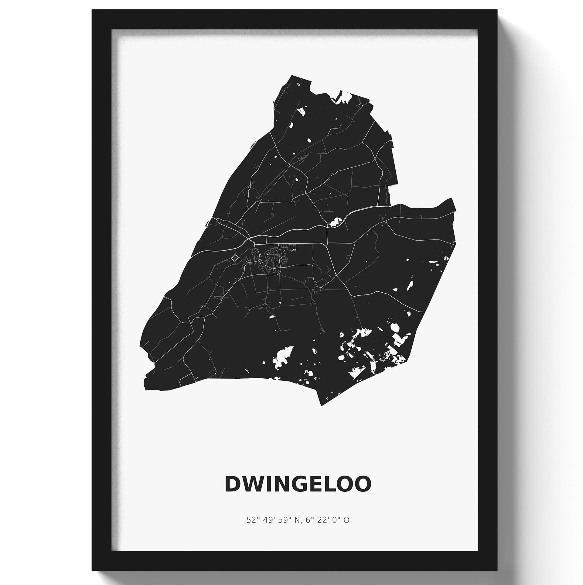 Poster Dwingeloo - Zwart/Wit