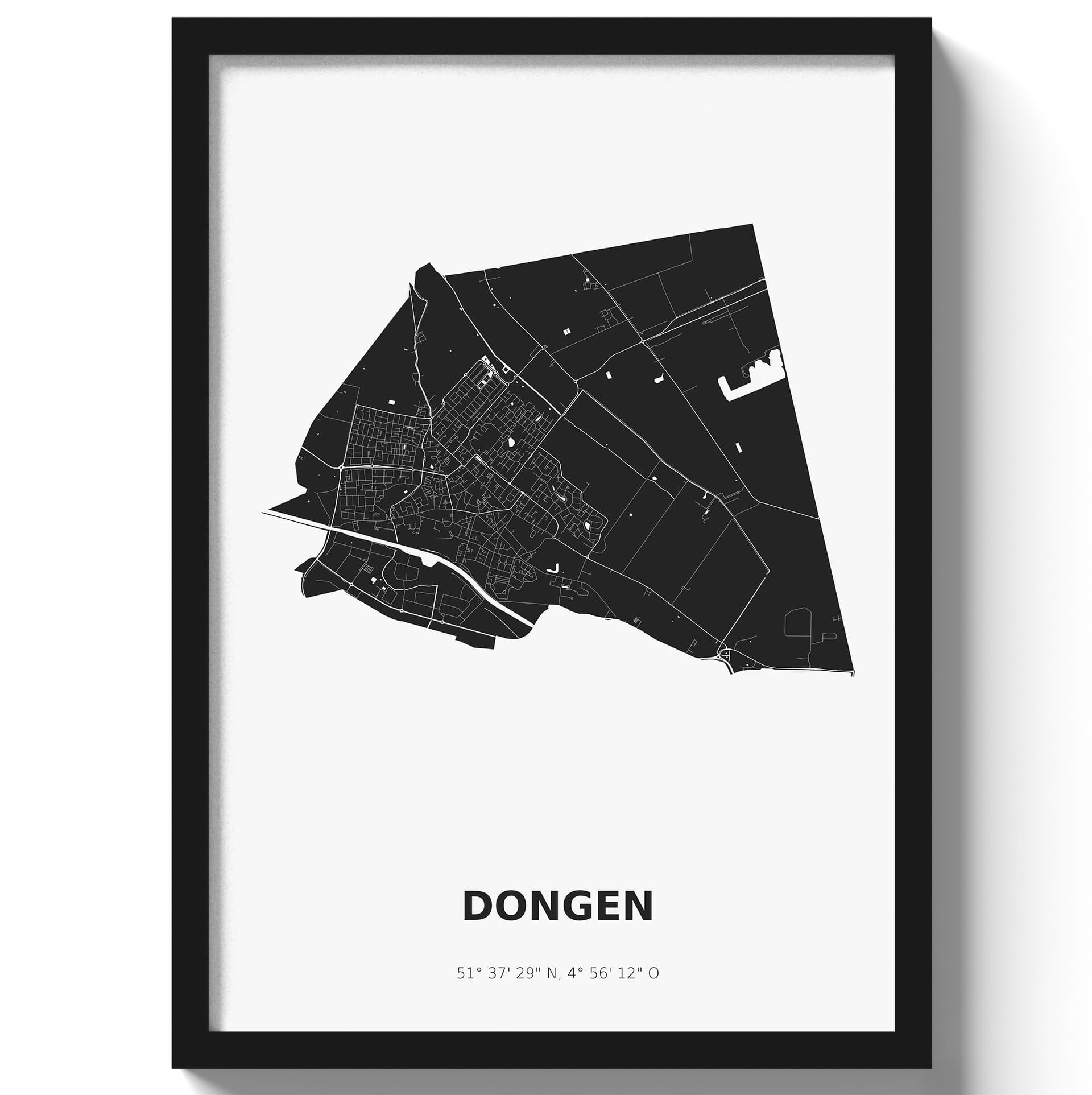Poster Dongen - Zwart/Wit