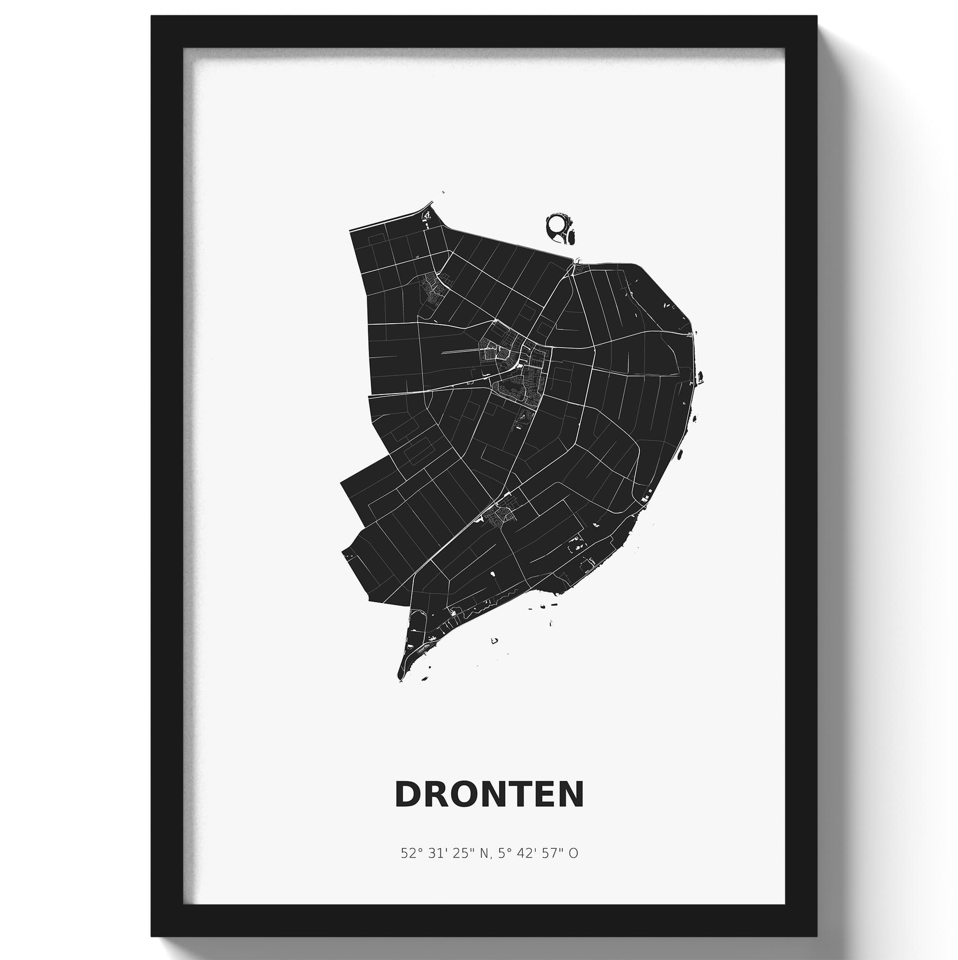 Poster Dronten - Zwart/Wit