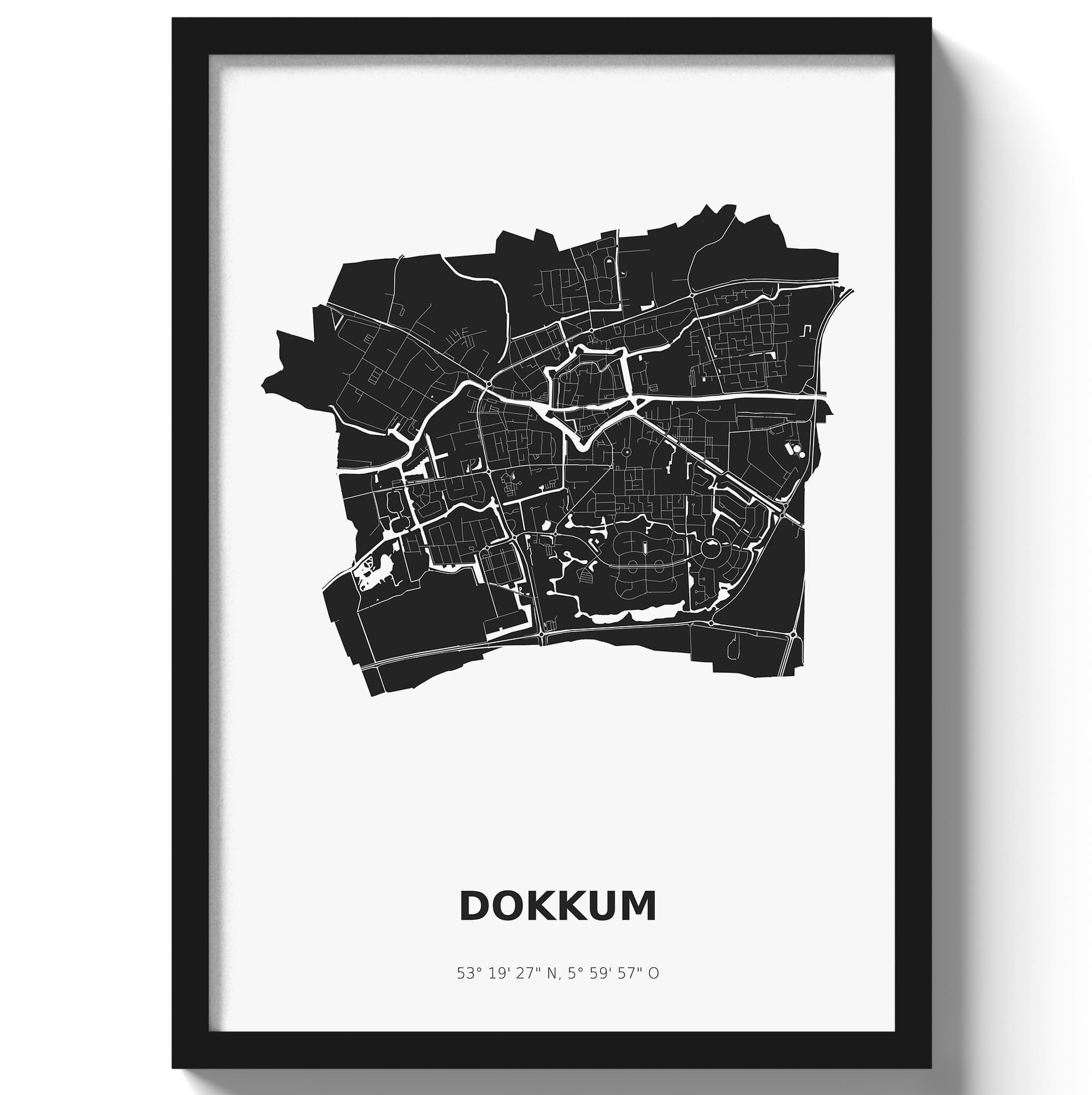 Poster Dokkum - Zwart/Wit