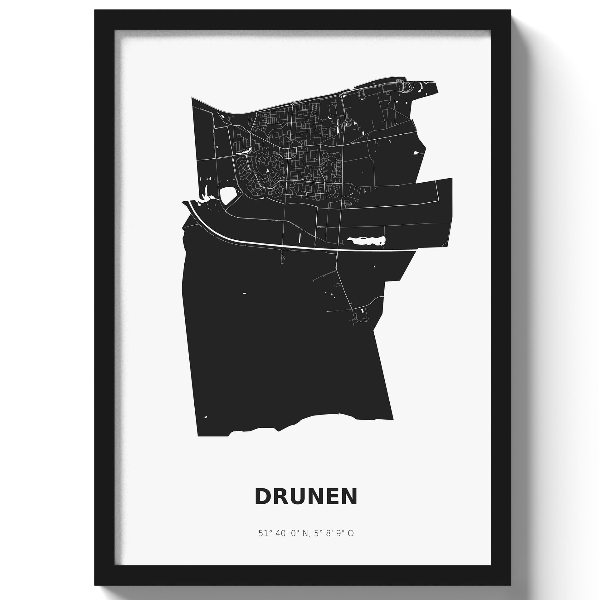 Poster Deurne - Zwart/Wit