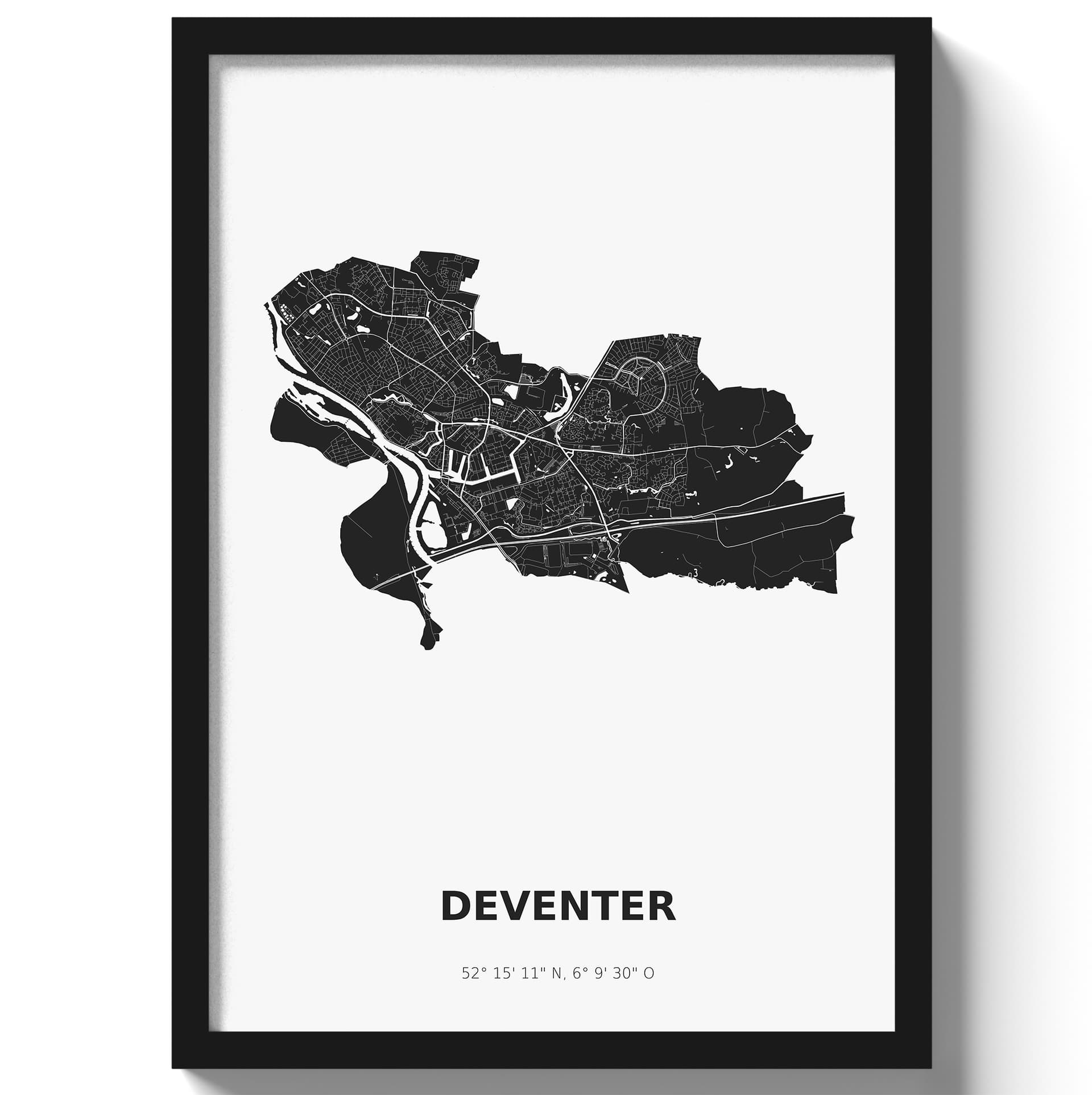 Poster Deventer - Zwart/Wit
