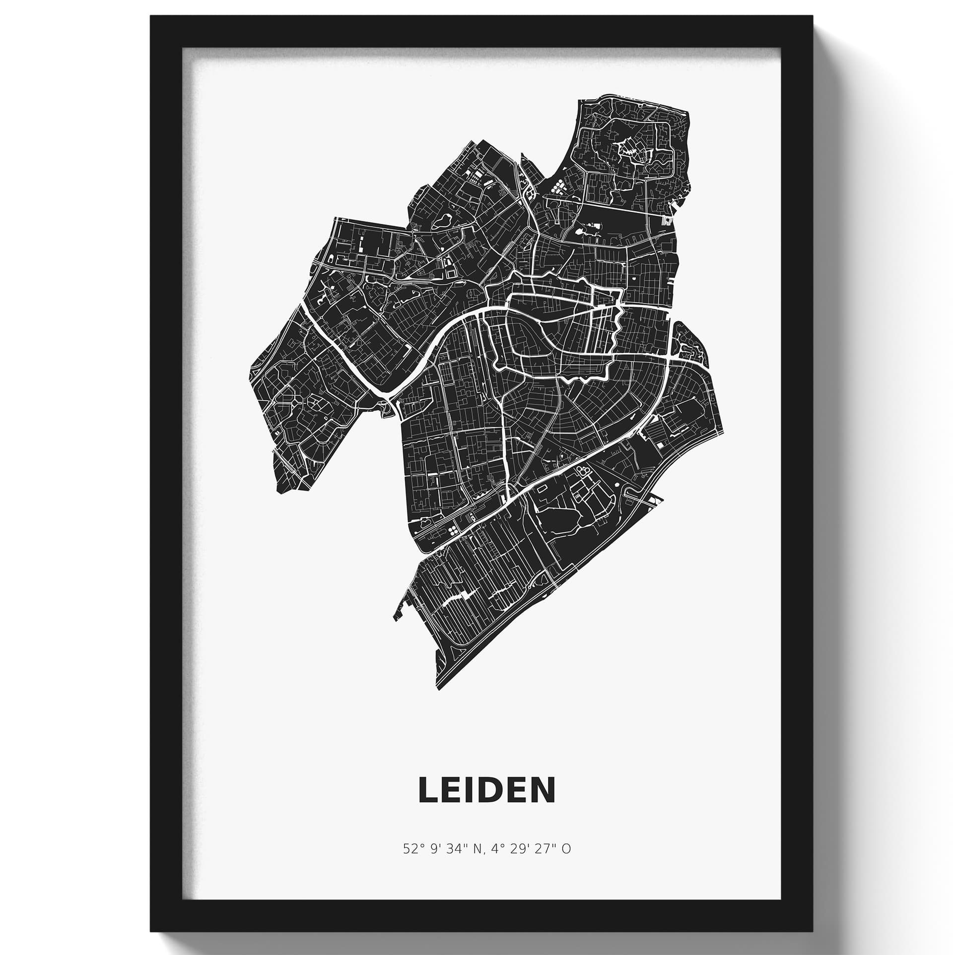 Poster Leiden - Zwart/Wit