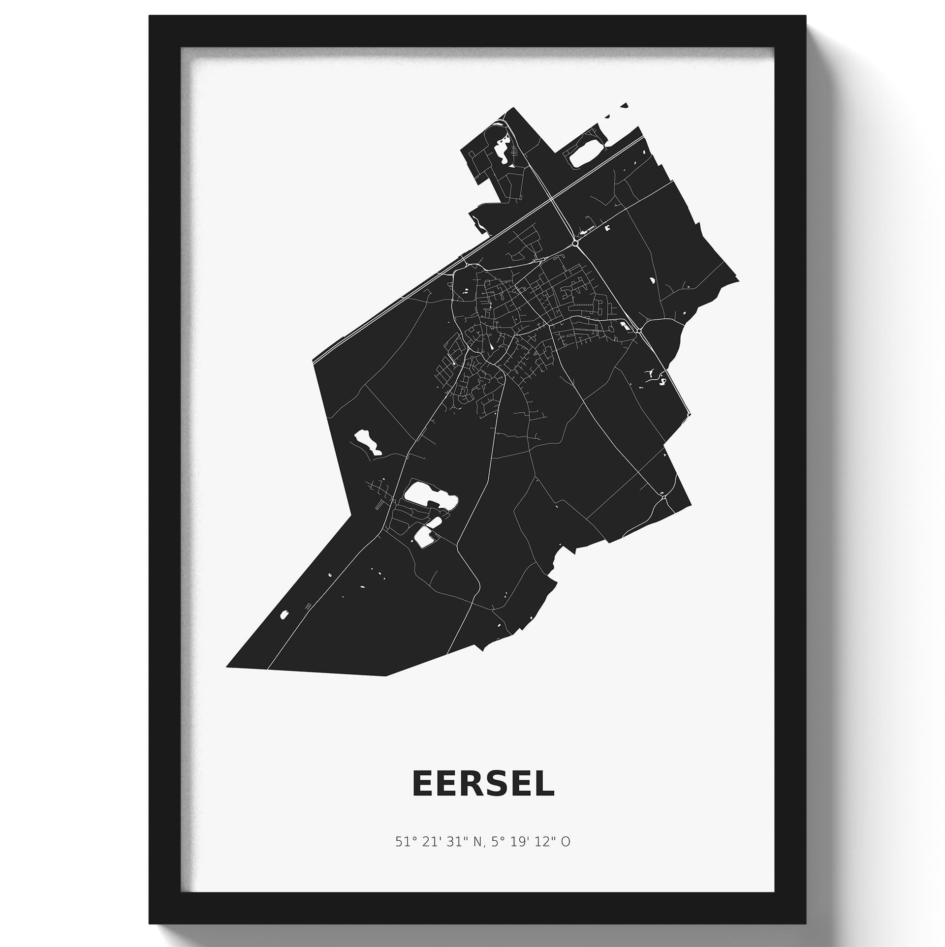 Poster Eersel - Zwart/Wit
