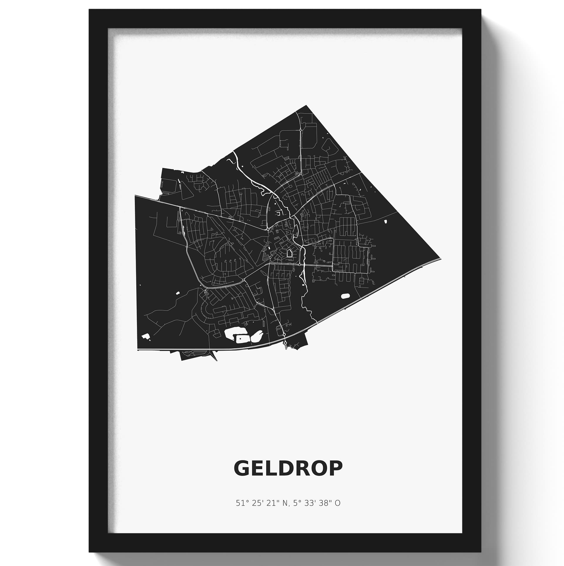 Poster Geldrop - Zwart/Wit