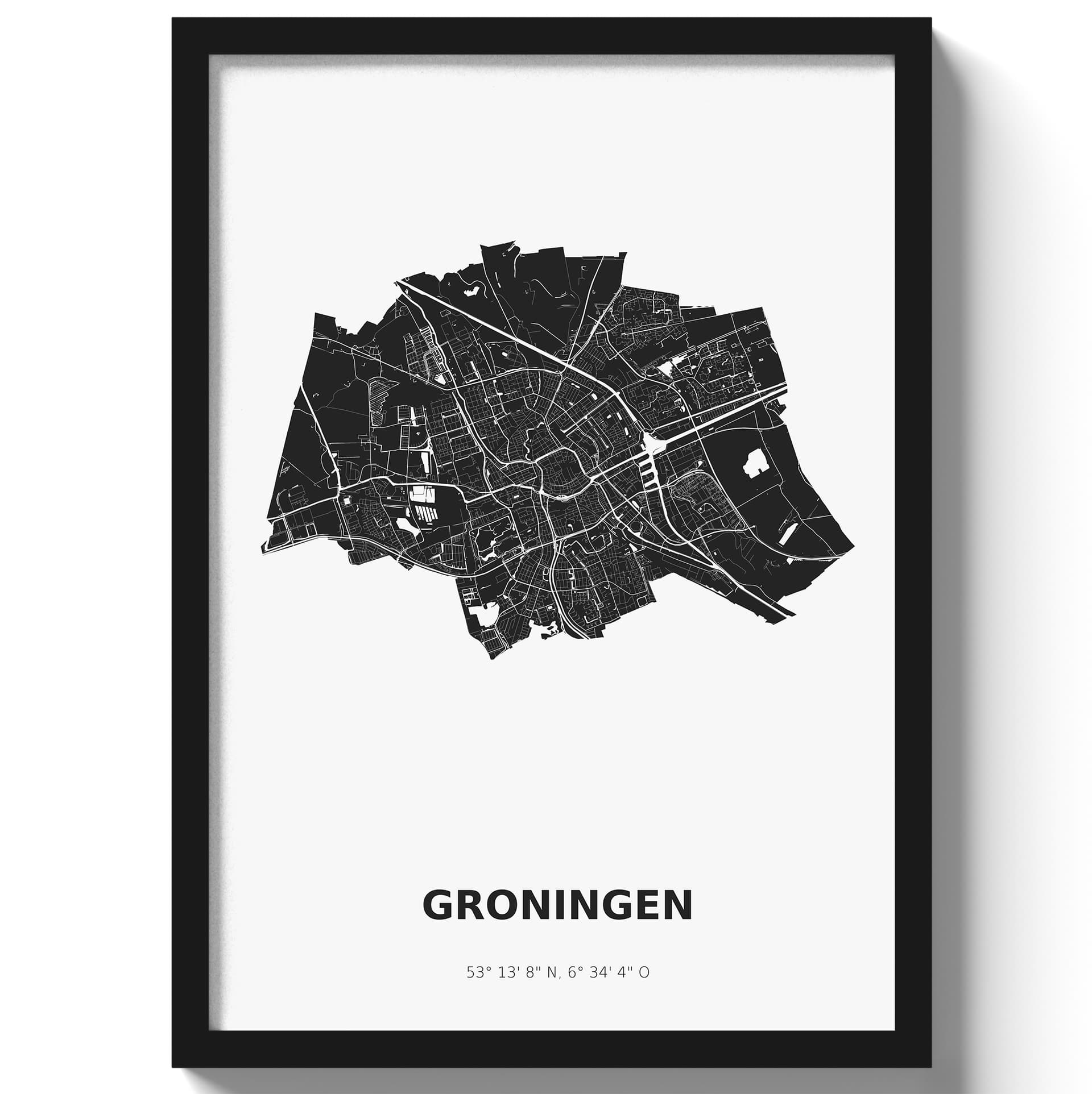 Poster Groningen - Zwart/Wit