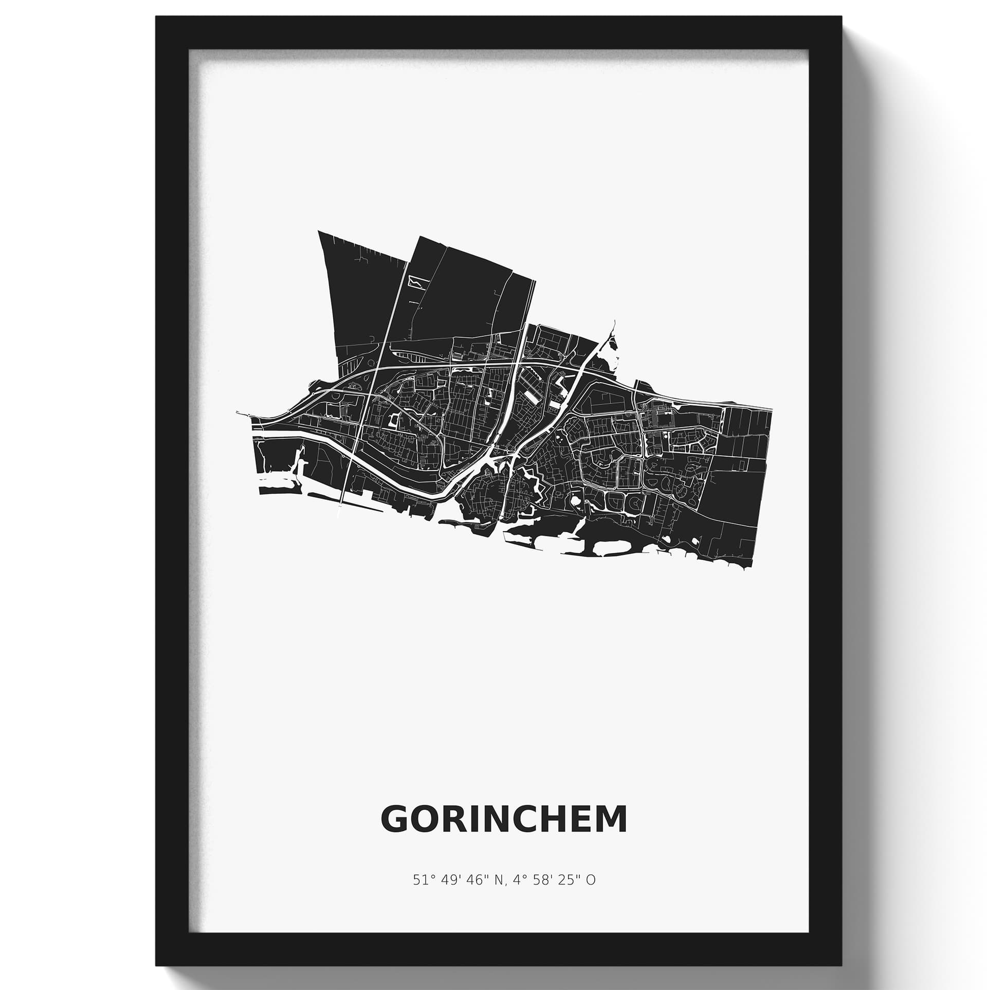 Poster Gorinchem - Zwart/Wit