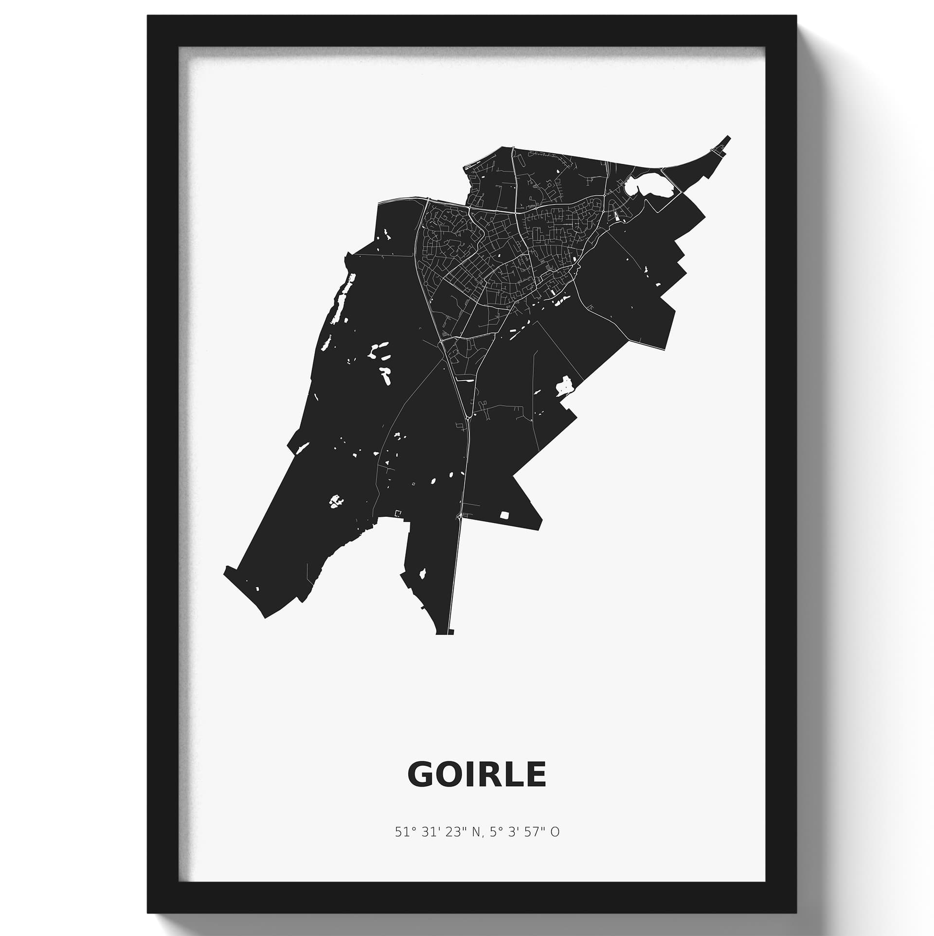 Poster Goirle - Zwart/Wit