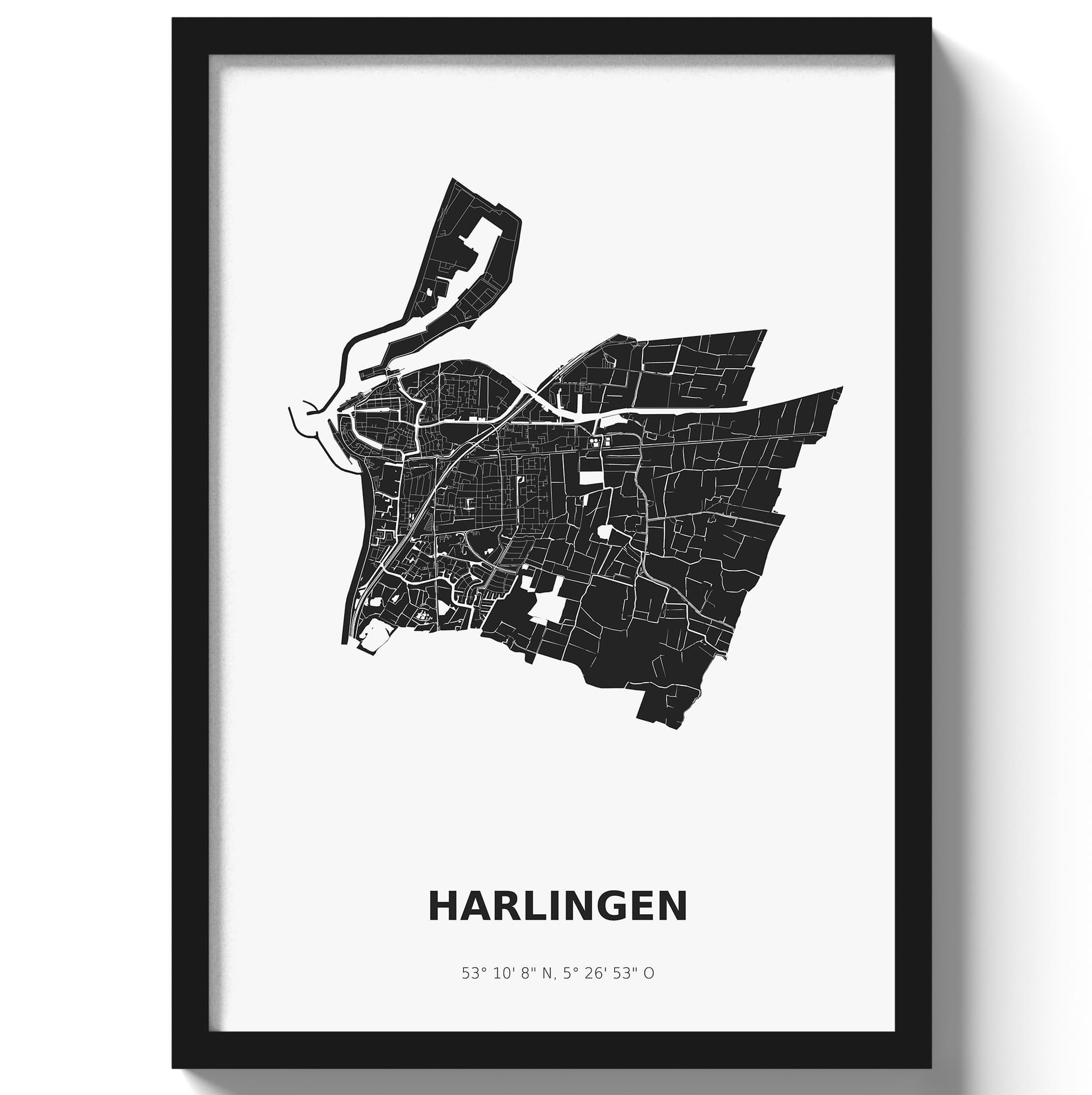 Poster Harlingen - Zwart/Wit