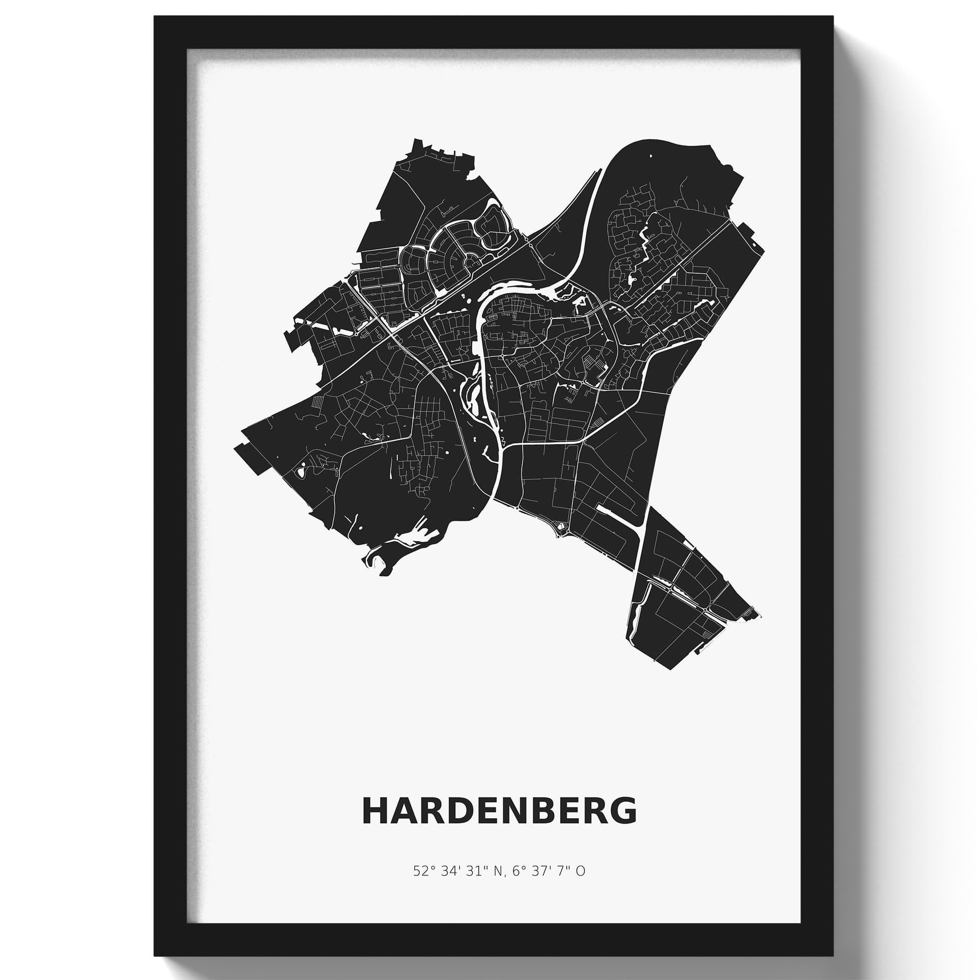 Poster Hardenberg - Zwart/Wit