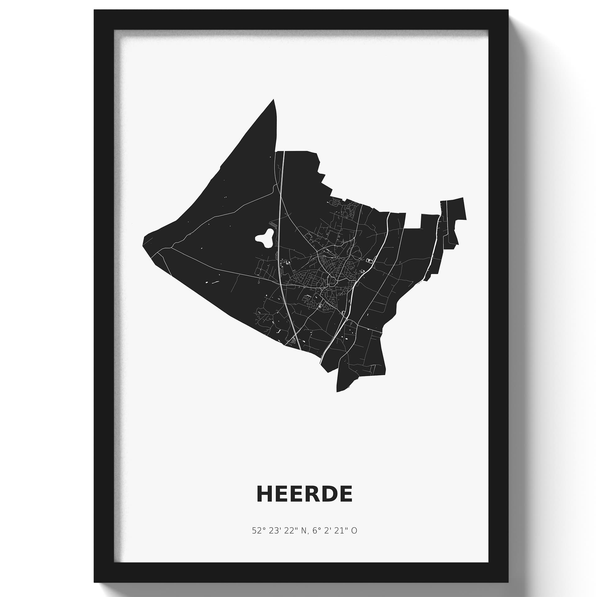 Poster Heerde - Zwart/Wit
