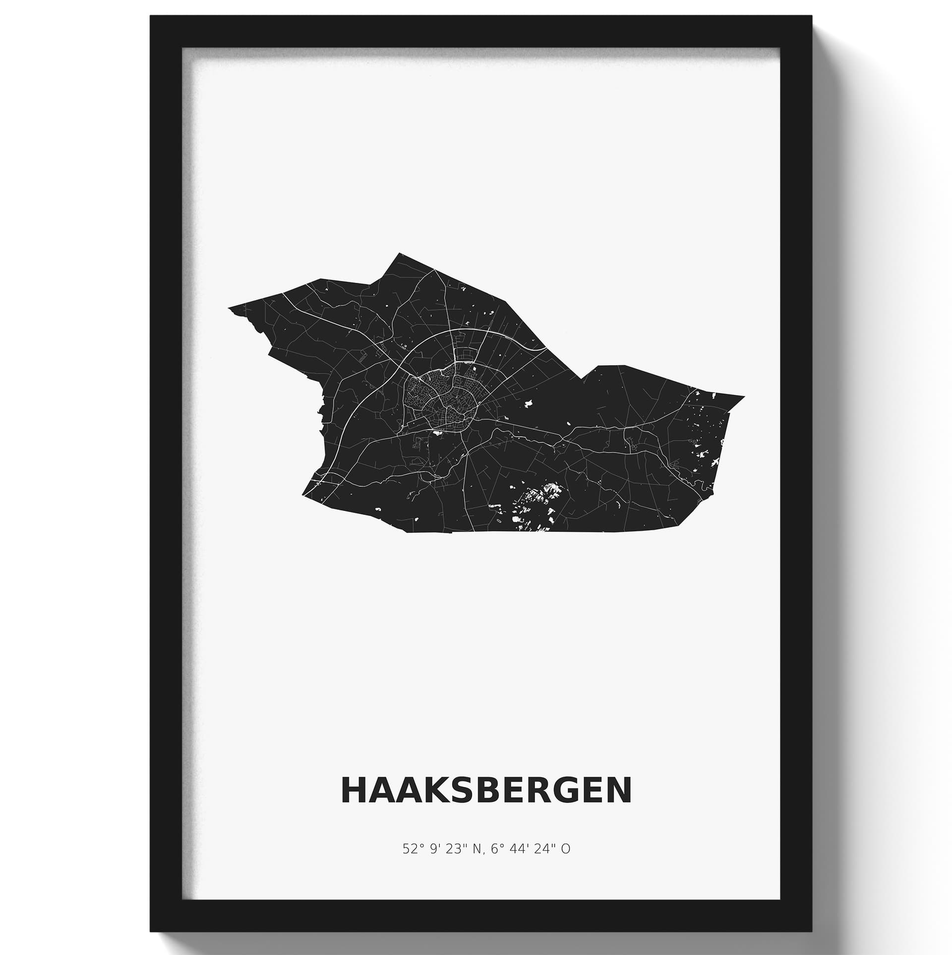 Poster Haaksbergen - Zwart/Wit