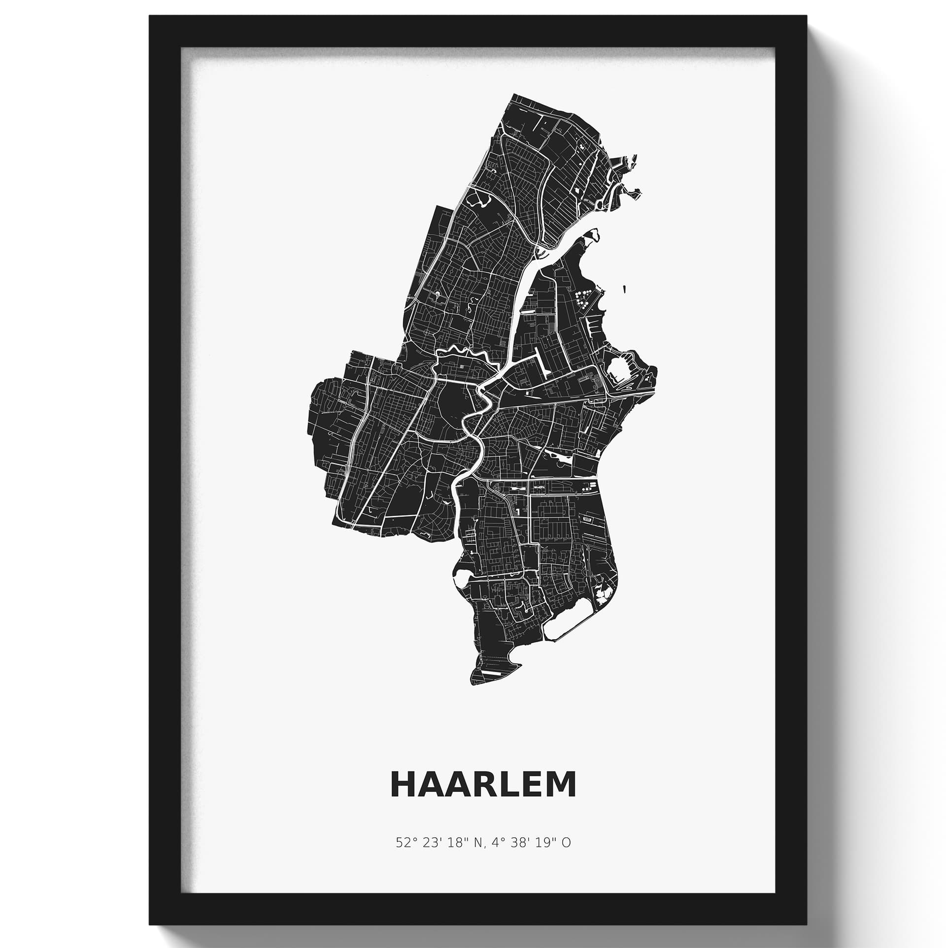 Poster Haarlem - Zwart/Wit