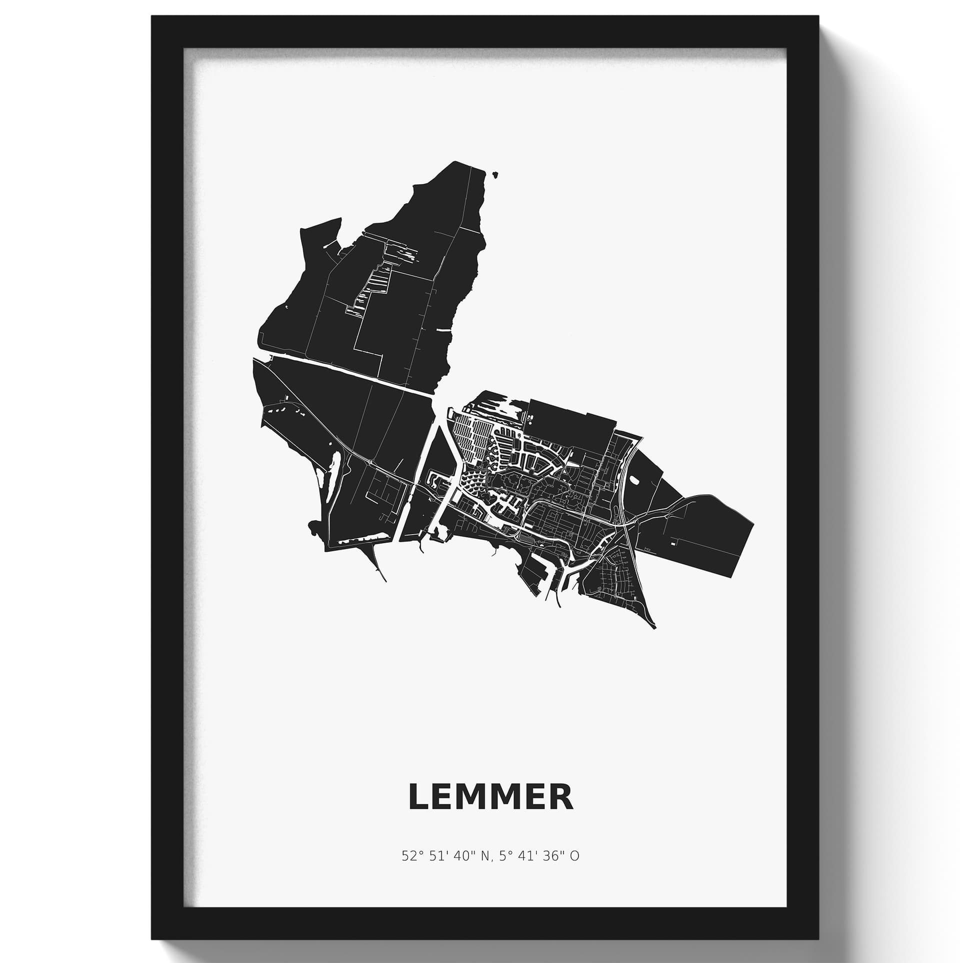 Poster Lemmer - Zwart/Wit