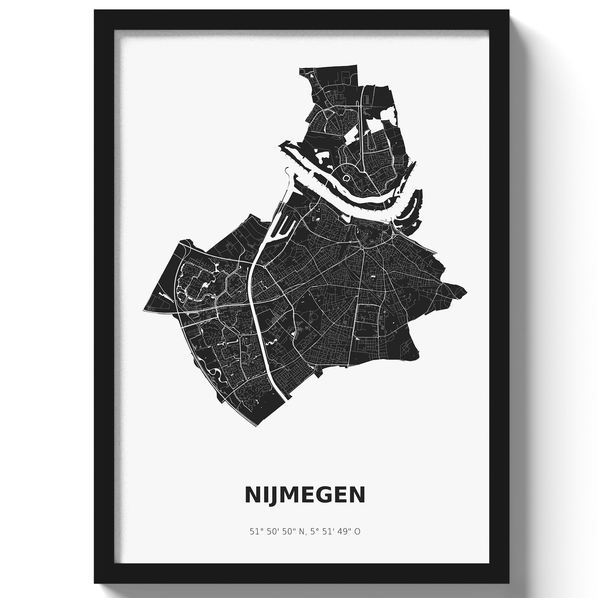Poster Nijmegen - Zwart/Wit