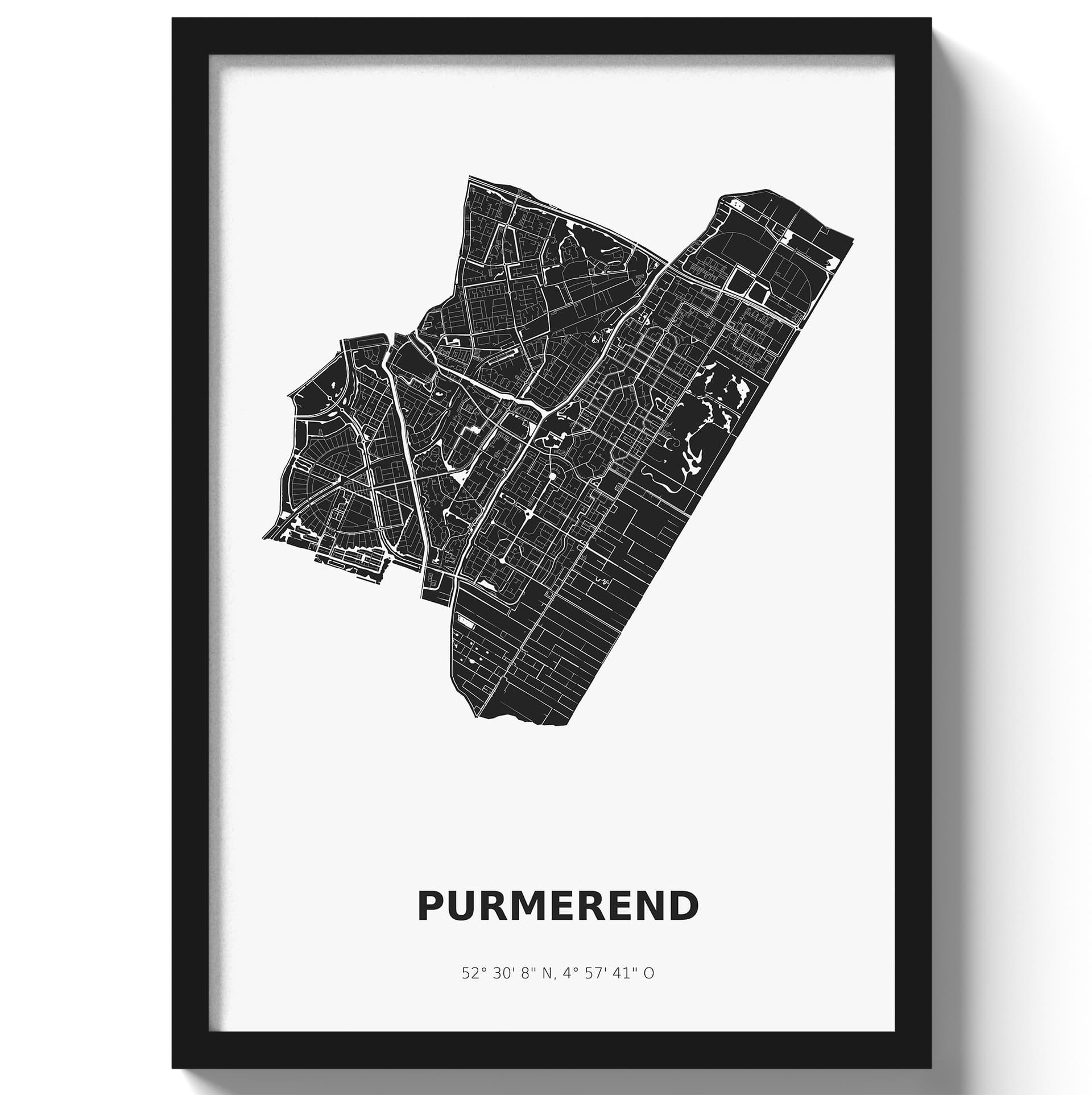 Poster Purmerend - Zwart/Wit