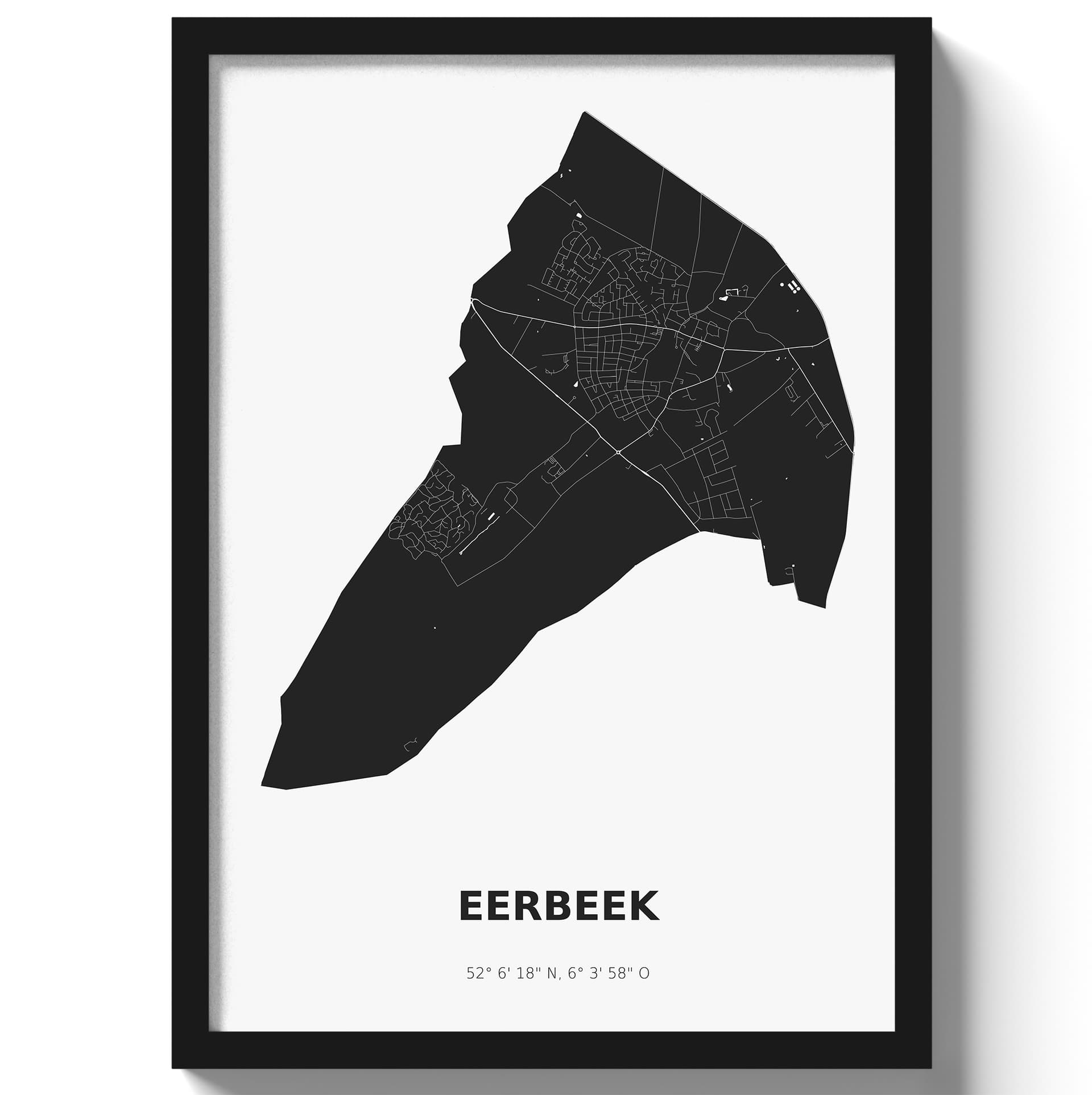 Poster Eerbeek - Zwart/Wit