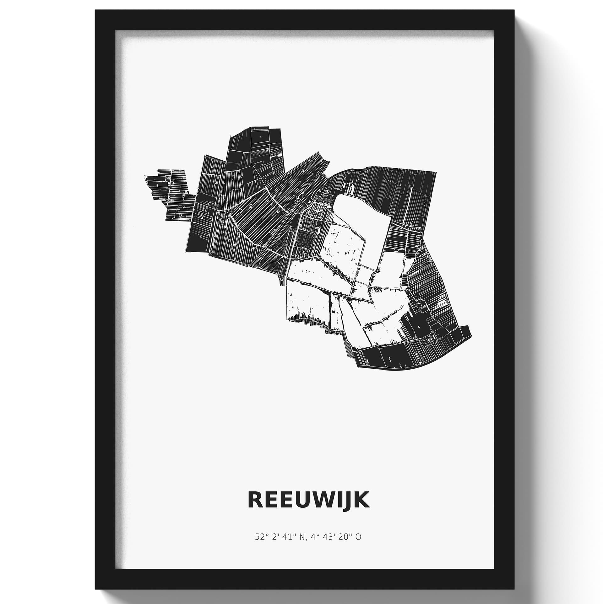 Poster Reeuwijk - Zwart/Wit