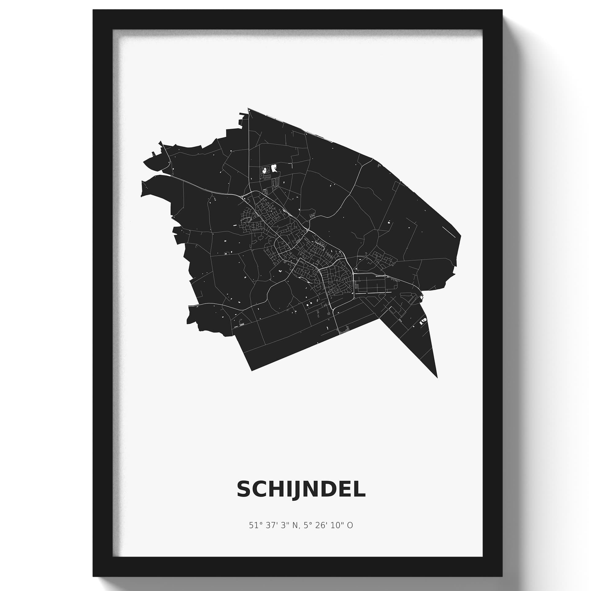 Poster Schijndel - Zwart/Wit