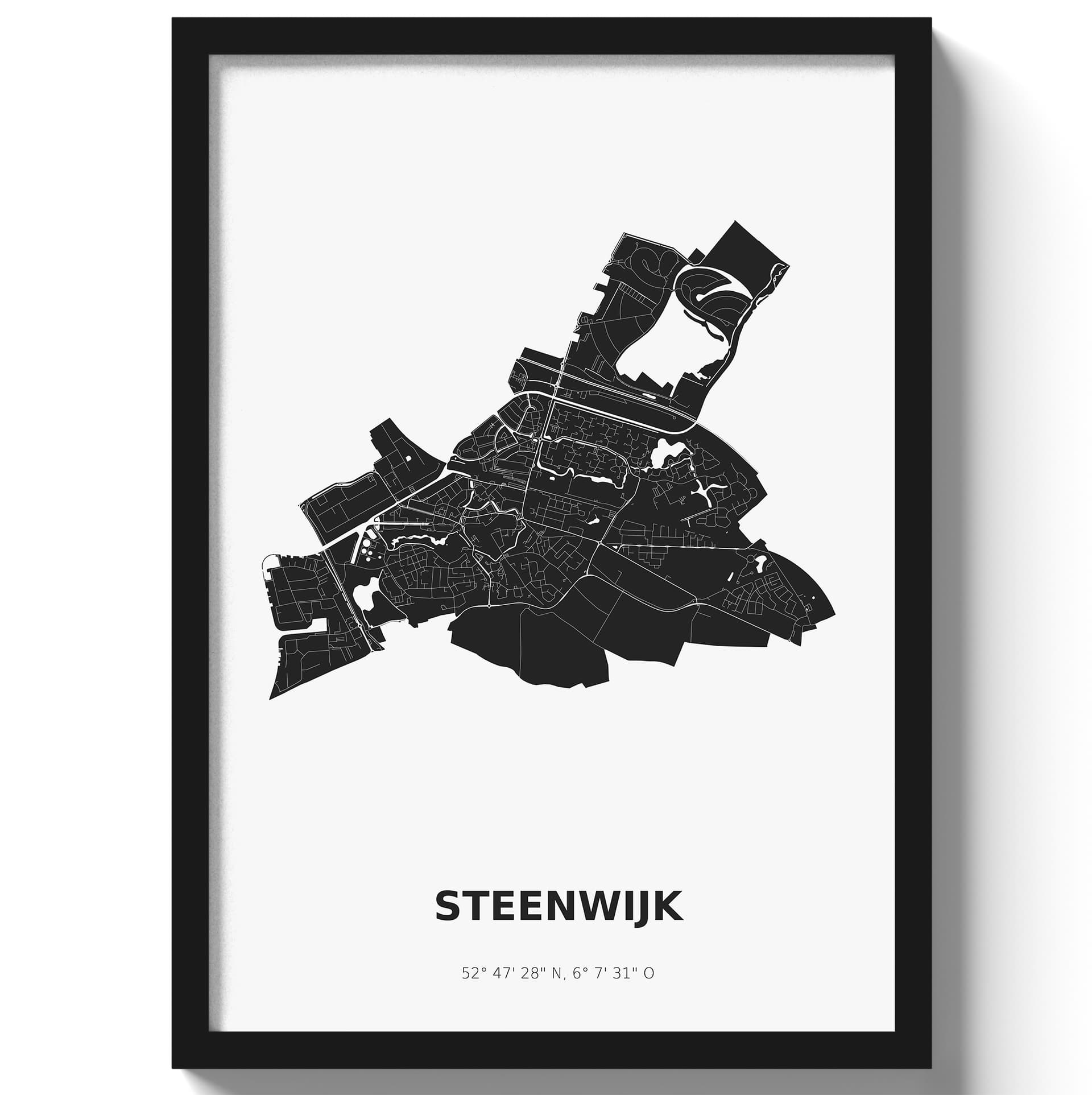 Poster Steenwijk - Zwart/Wit