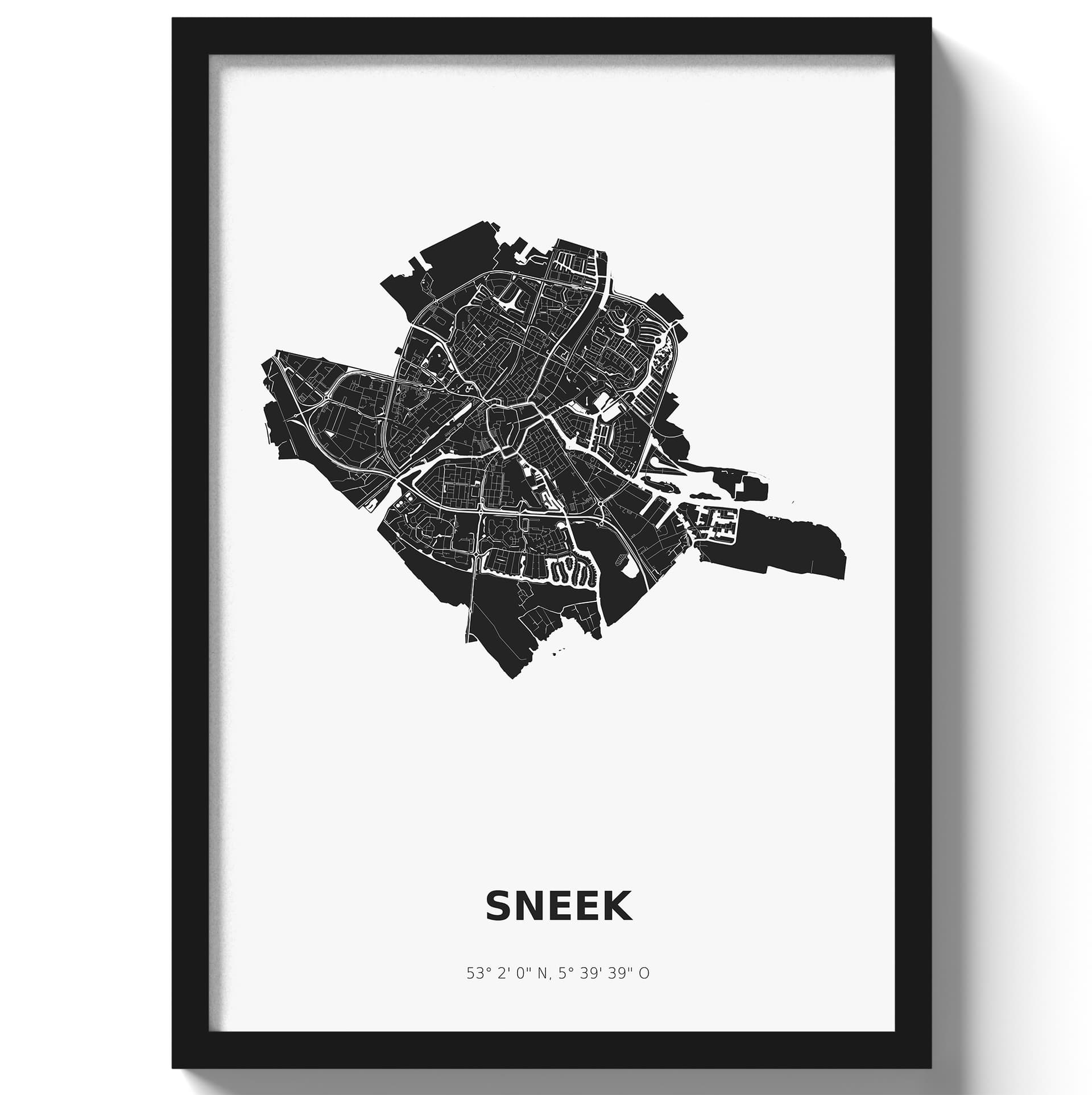 Poster Sneek - Zwart/Wit
