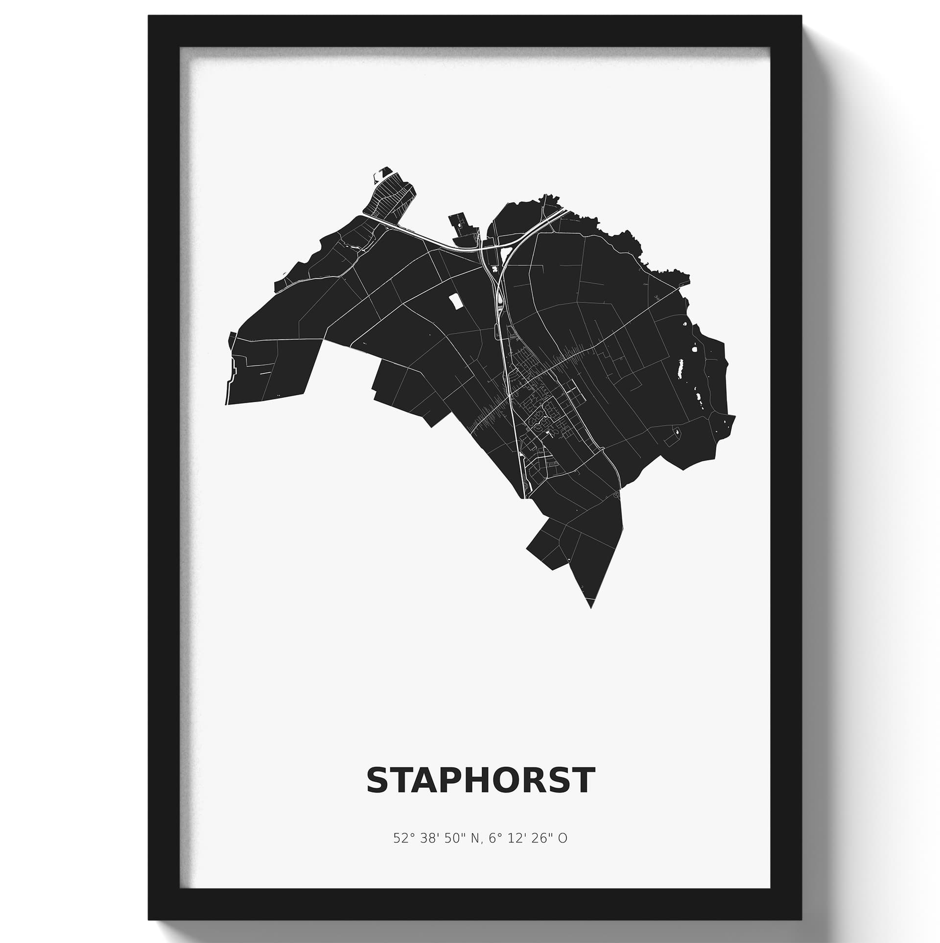 Poster Staphorst - Zwart/Wit