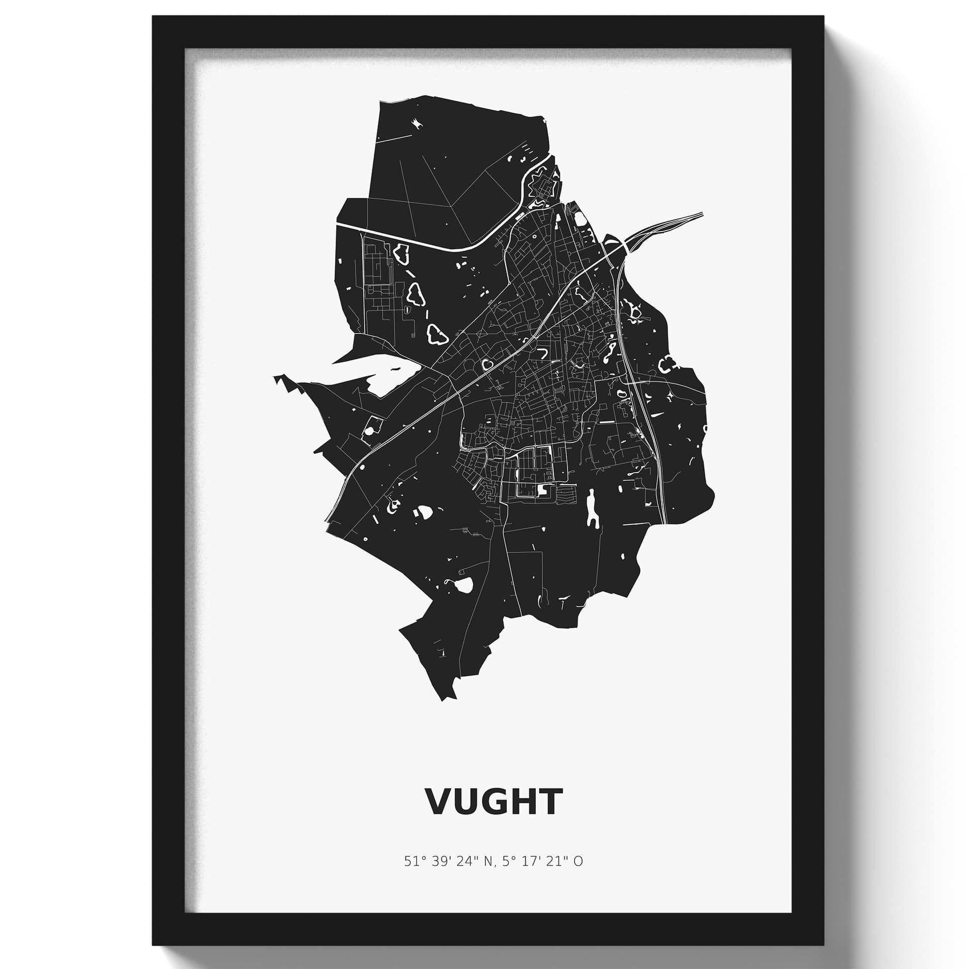 Poster Vught - Zwart/Wit