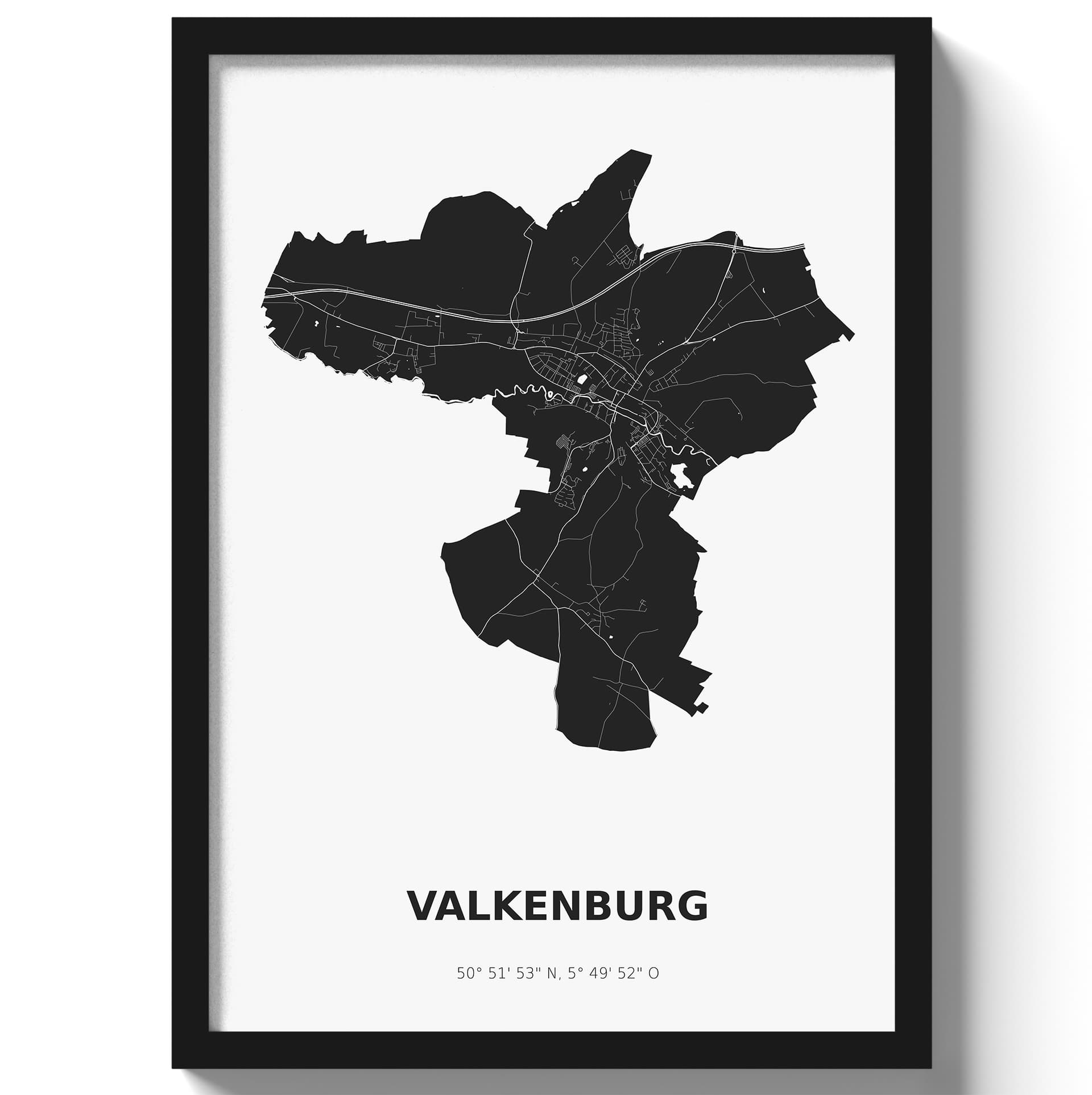 Poster Valkenburg - Zwart/Wit