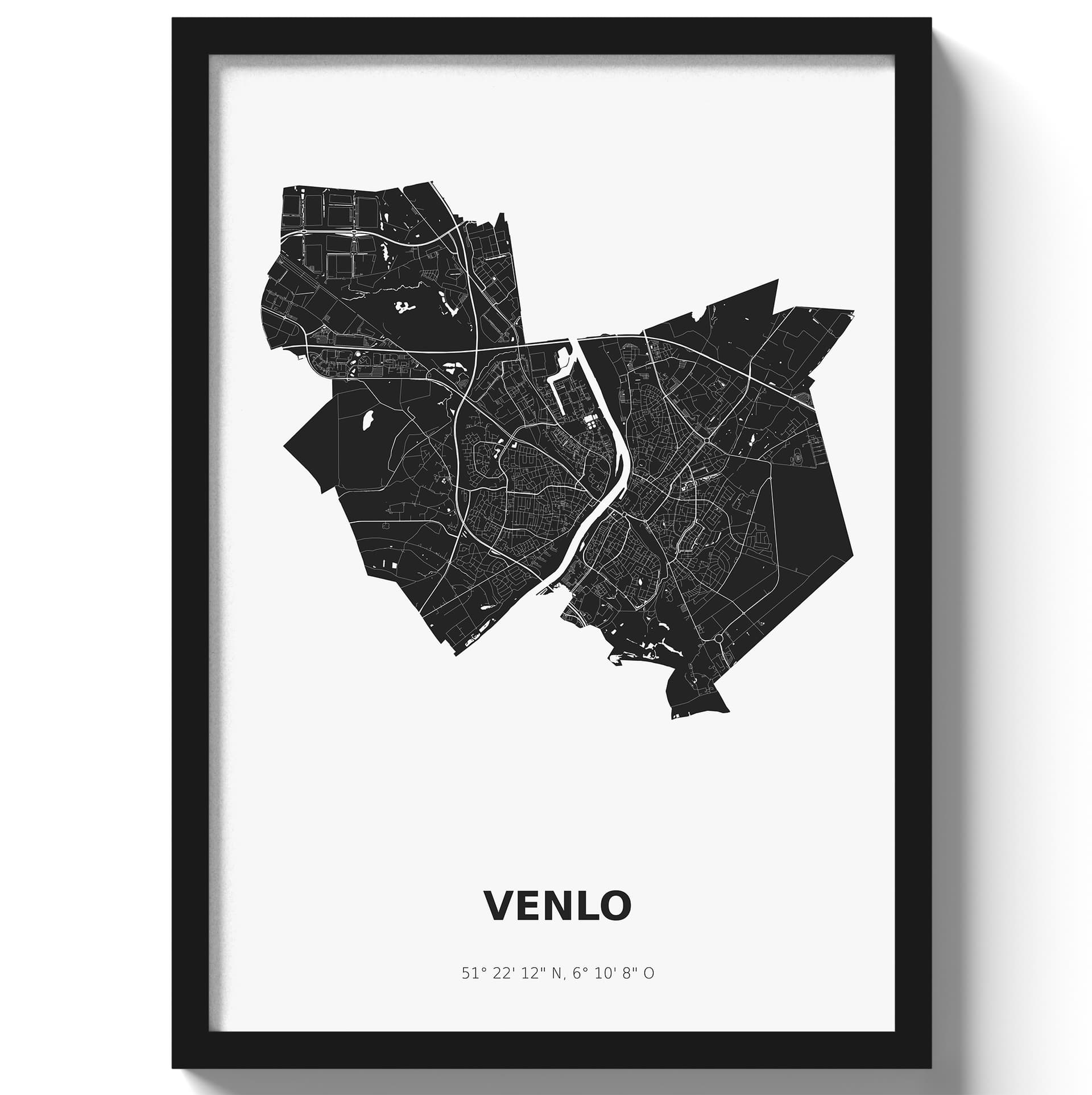 Poster Venlo - Zwart/Wit