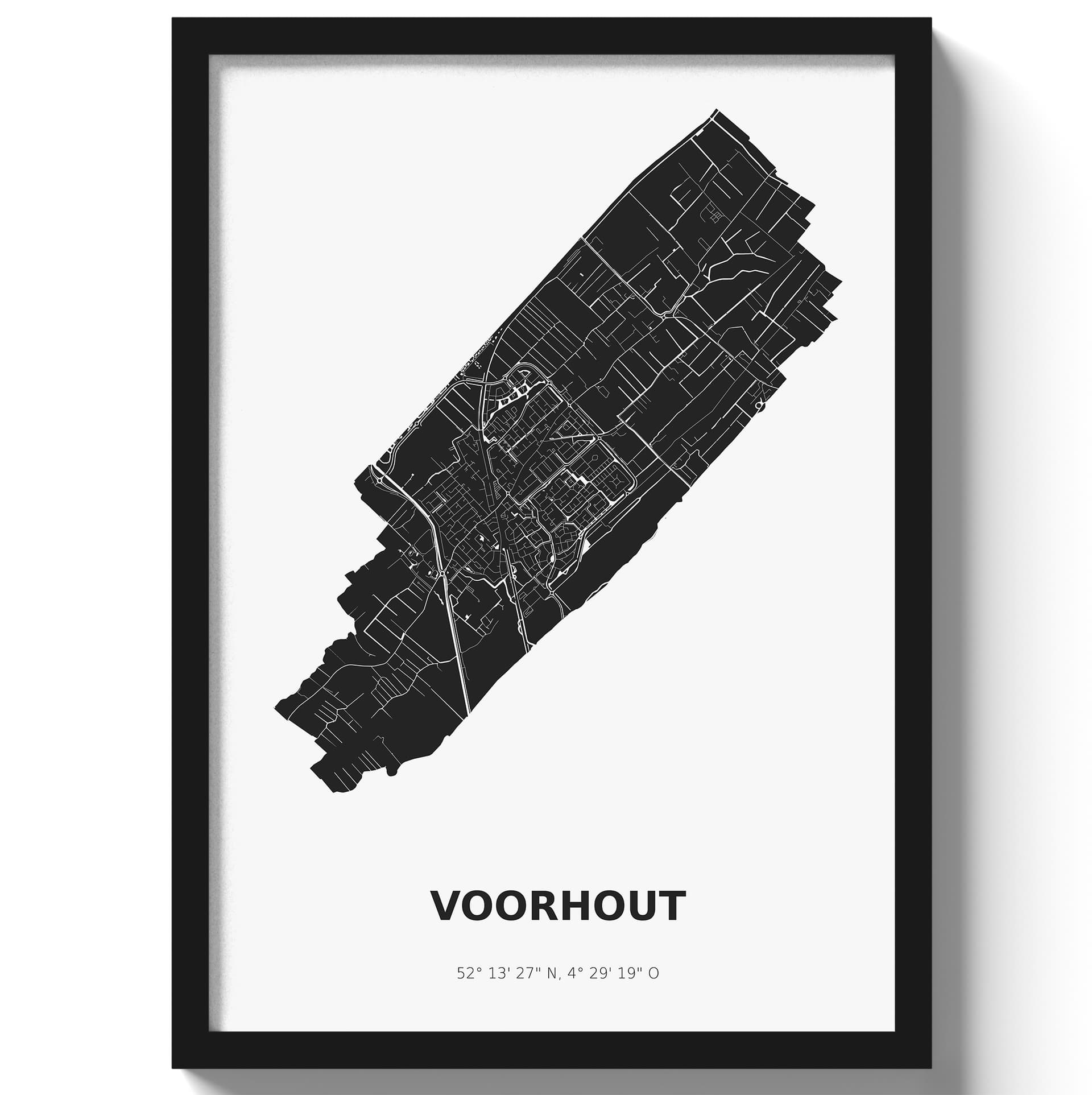 Poster Voorhout - Zwart/Wit