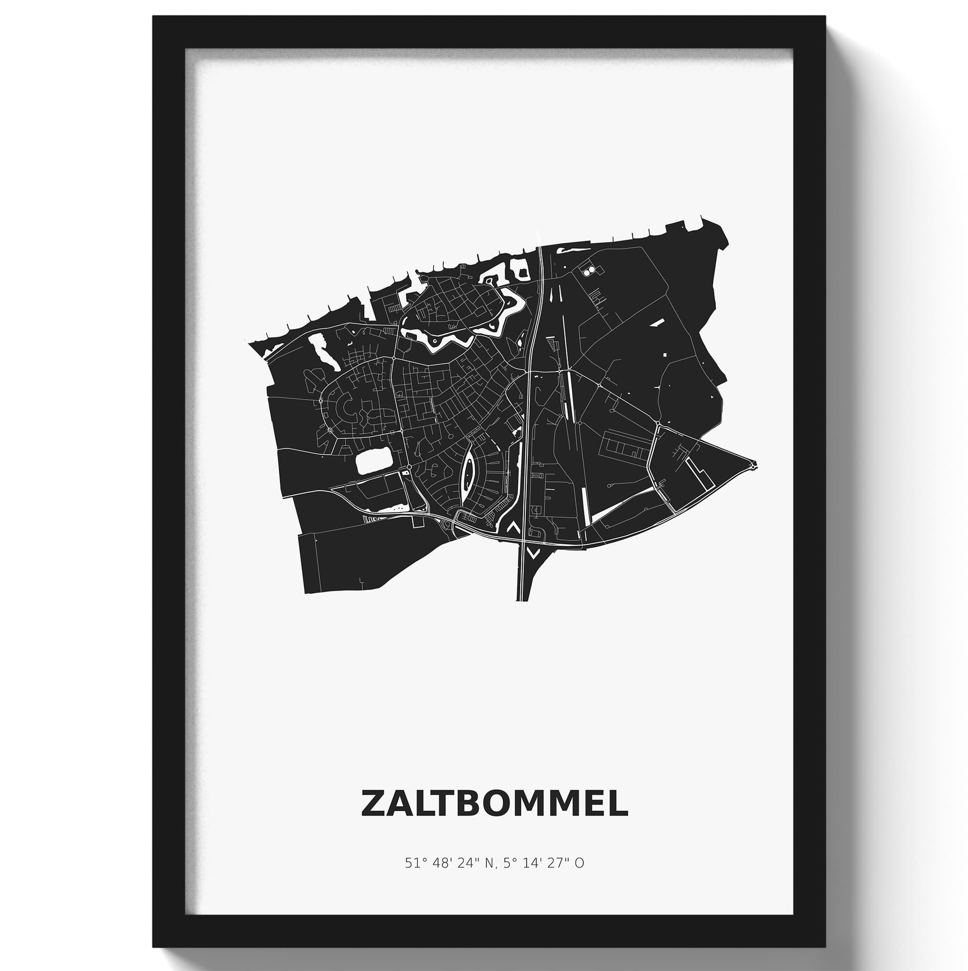 Poster Zaltbommel - Zwart/Wit