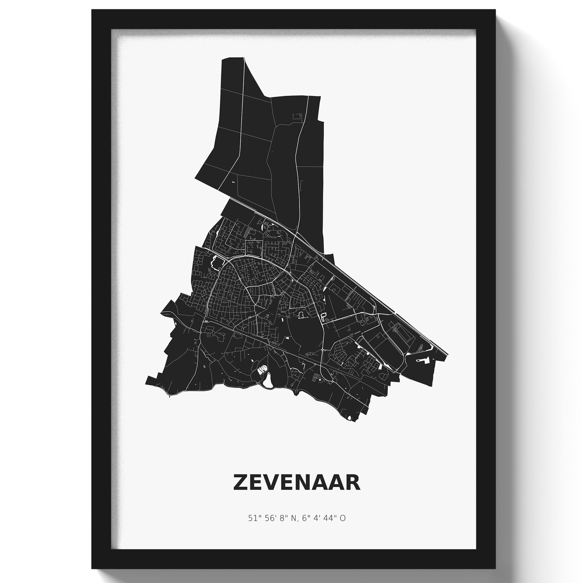 Poster Zevenaar - Zwart/Wit