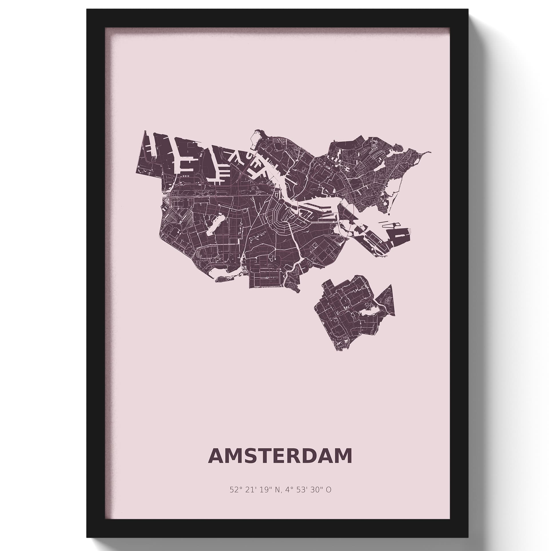 Poster Amsterdam - Paars