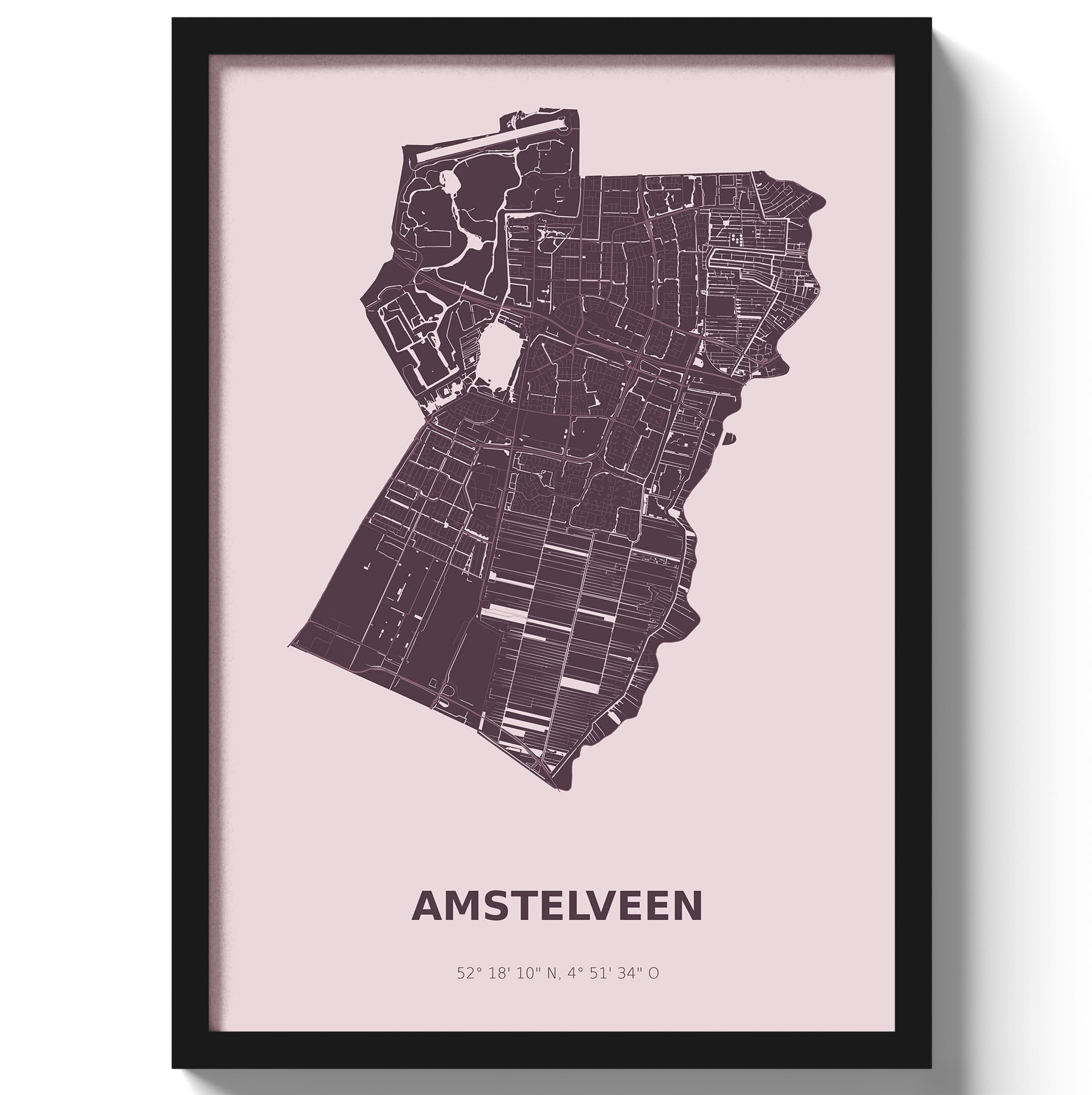 Poster Amstelveen - Paars