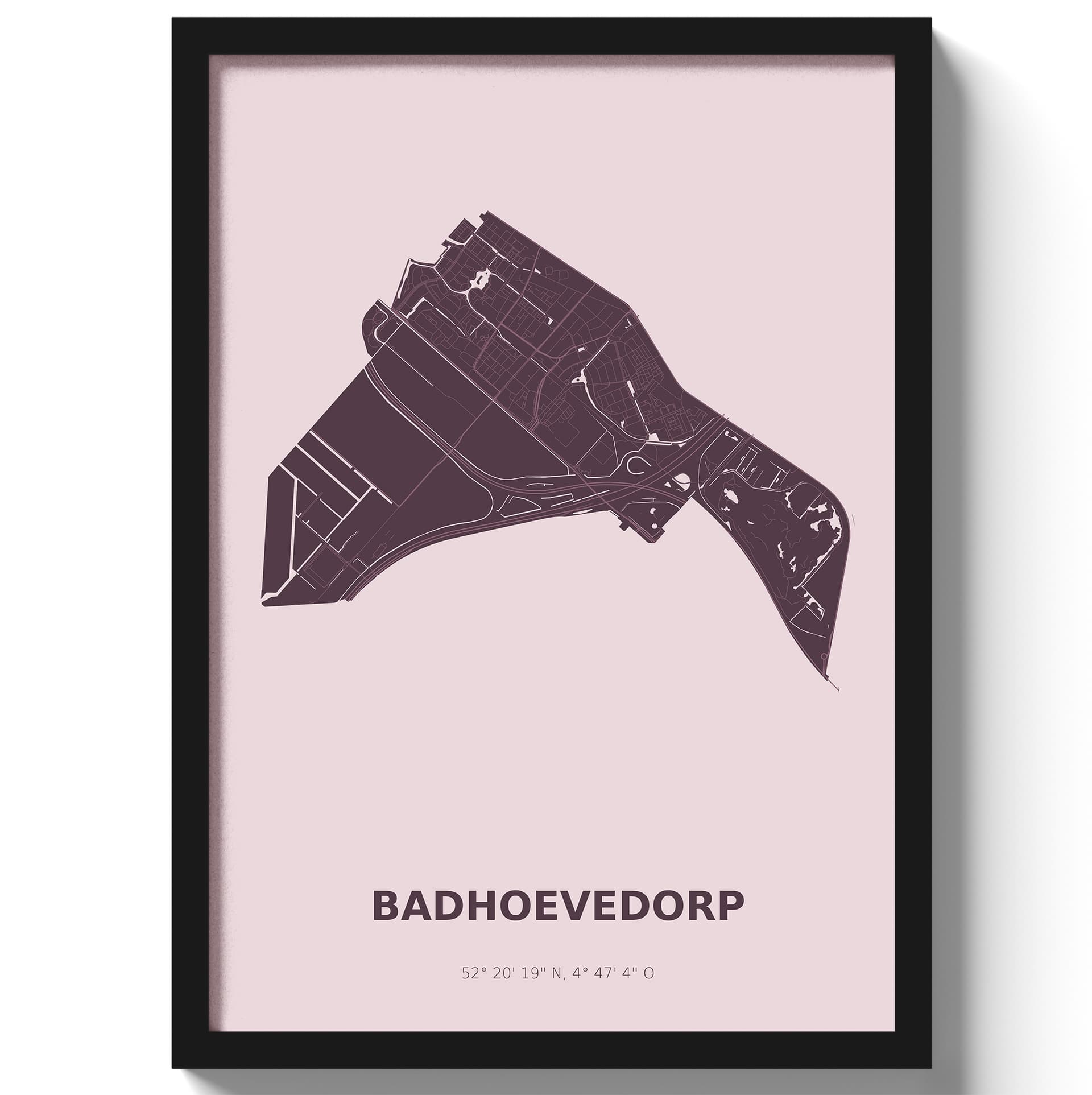 Poster Badhoevedorp - Paars