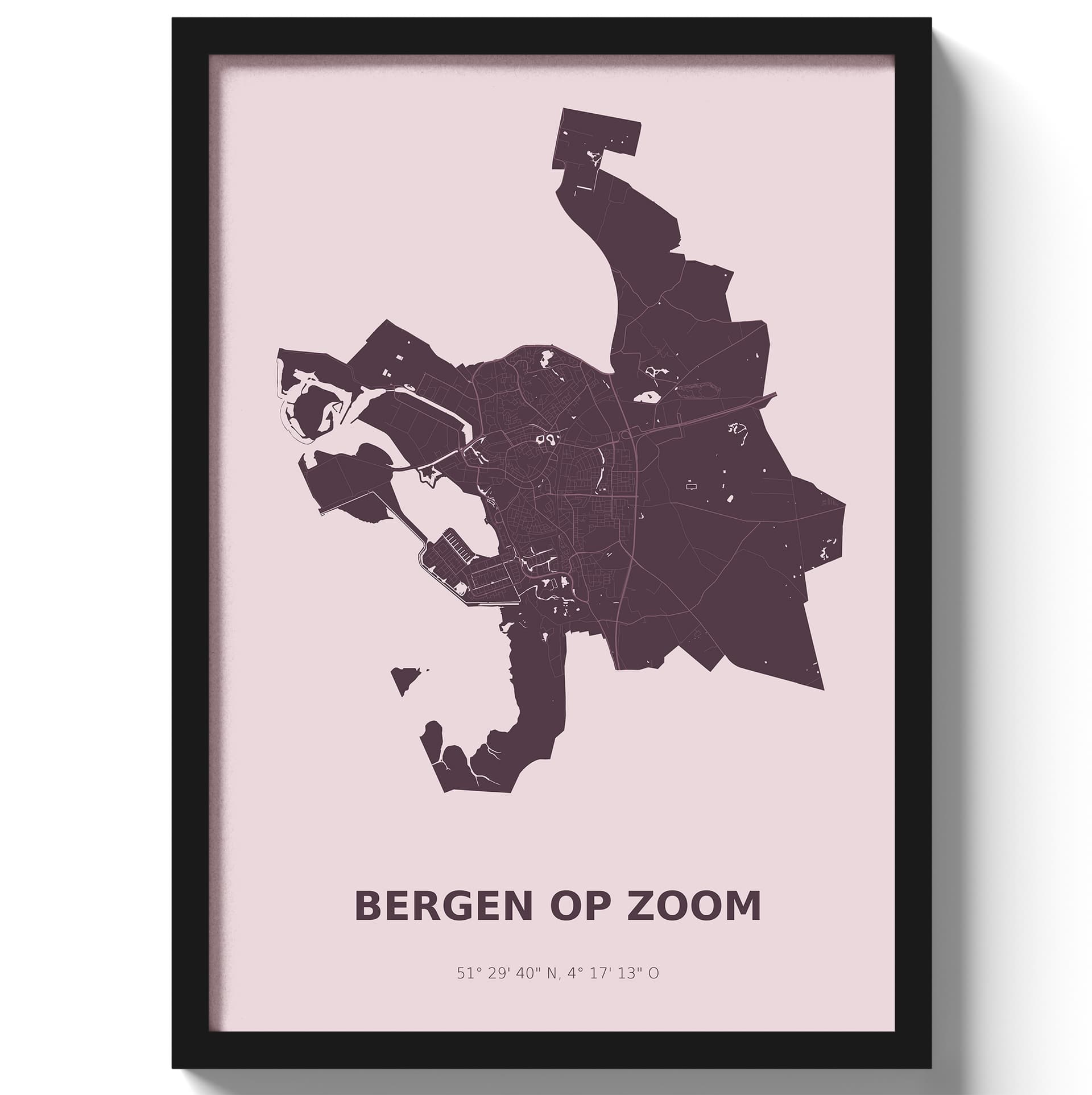 Poster Bergen op Zoom - Paars