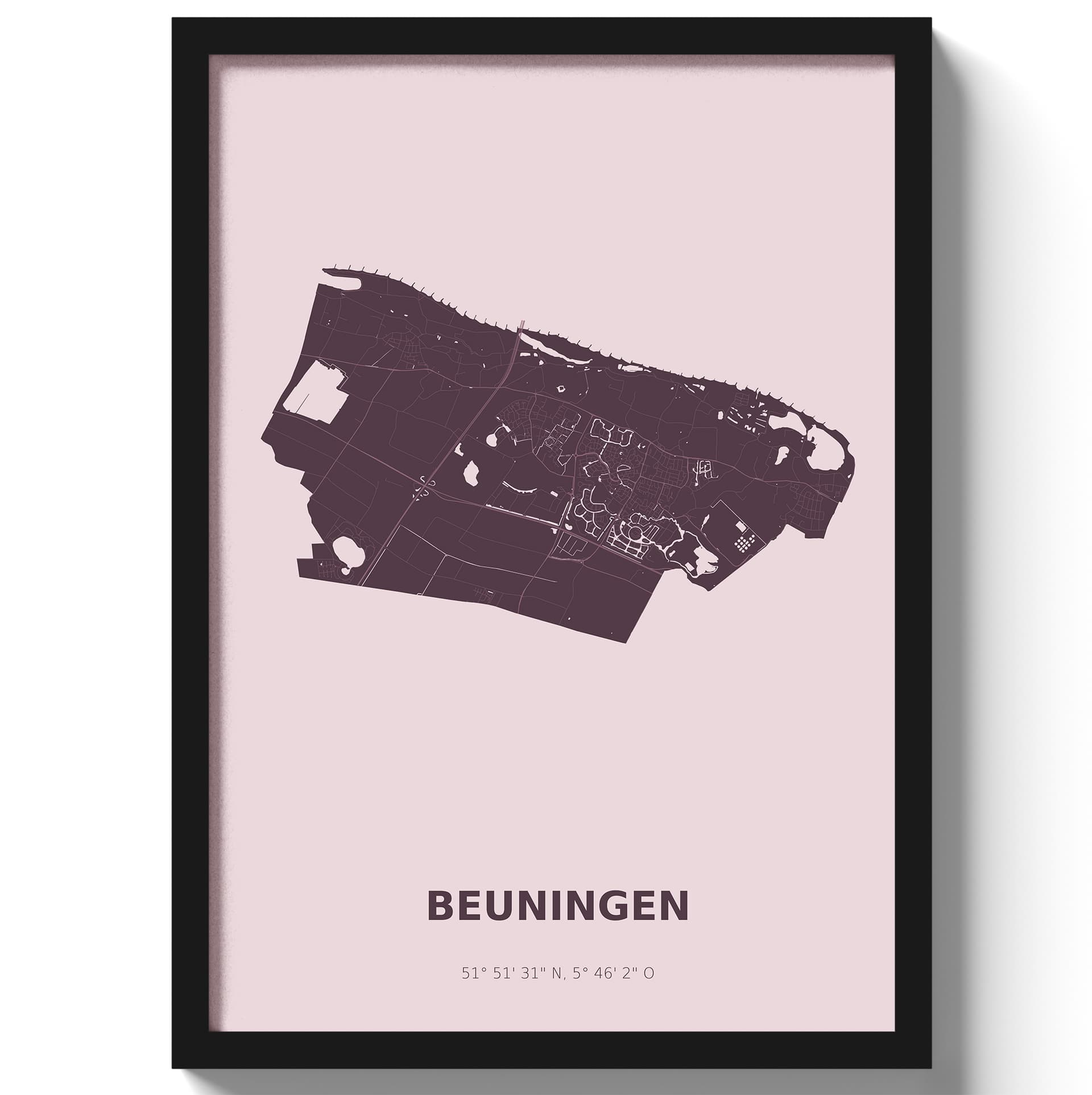 Poster Beuningen - Paars