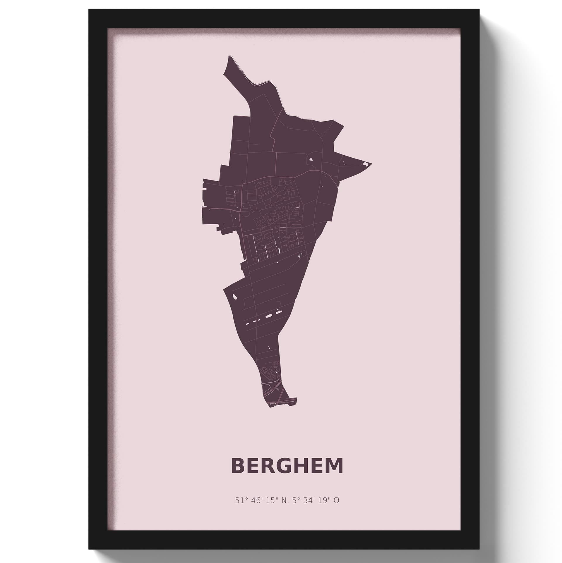 Poster Berghem - Paars