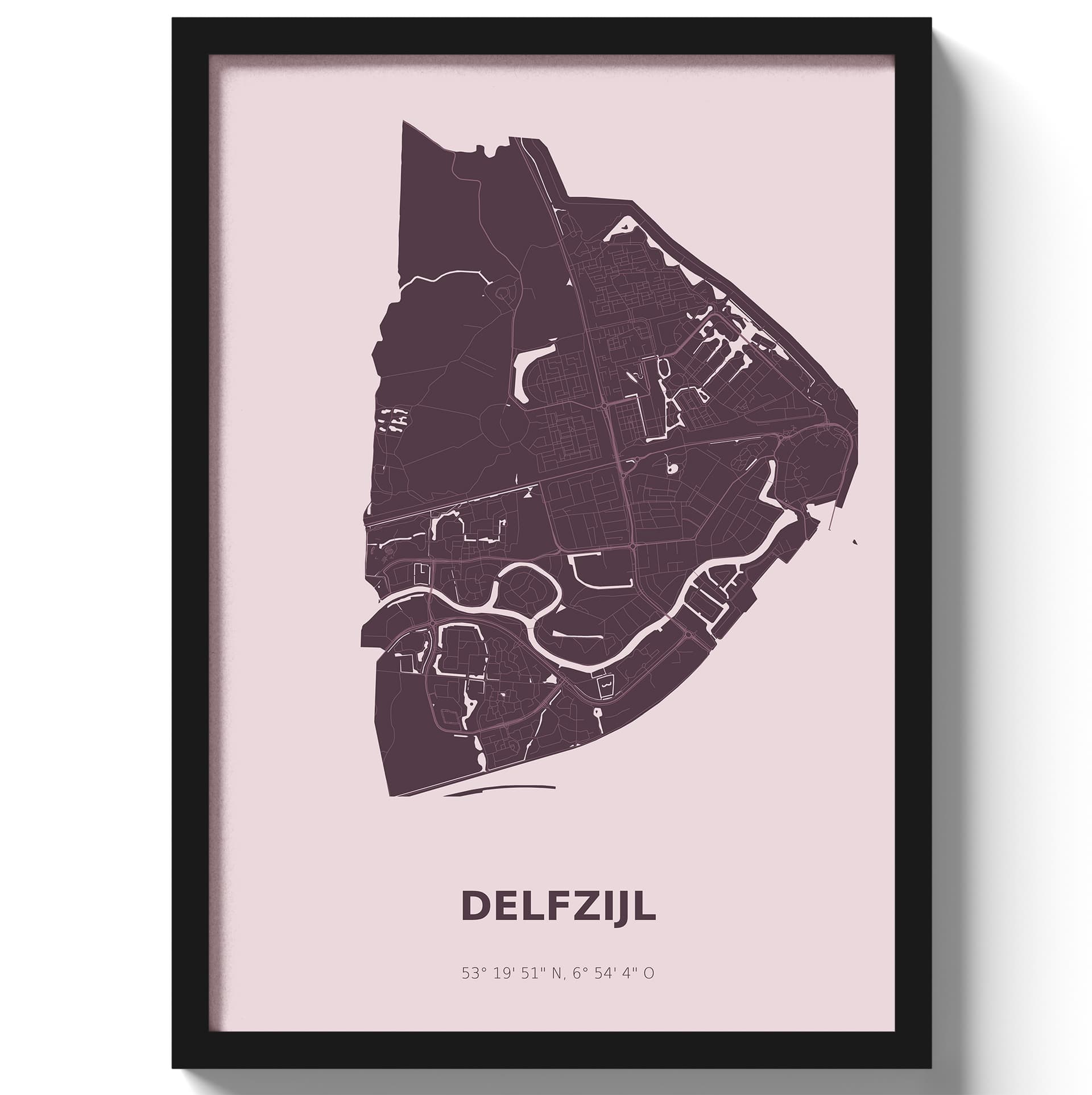 Poster Delfzijl - Paars