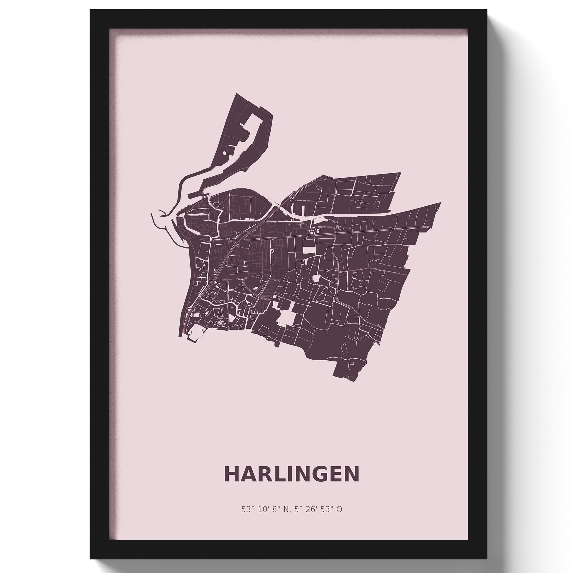 Poster Harlingen - Paars