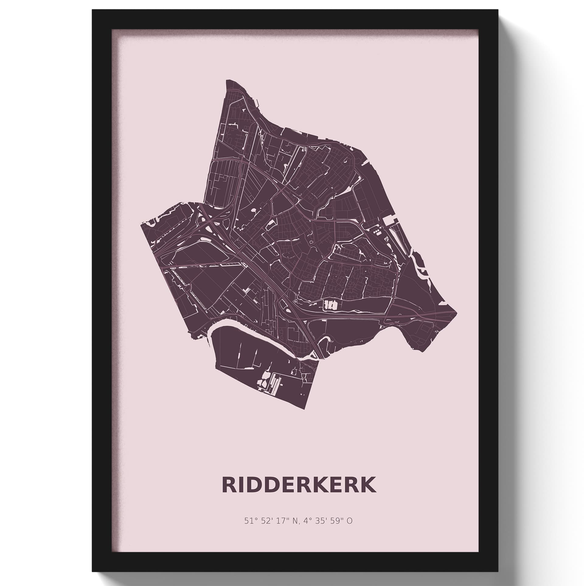 Poster Ridderkerk - Paars