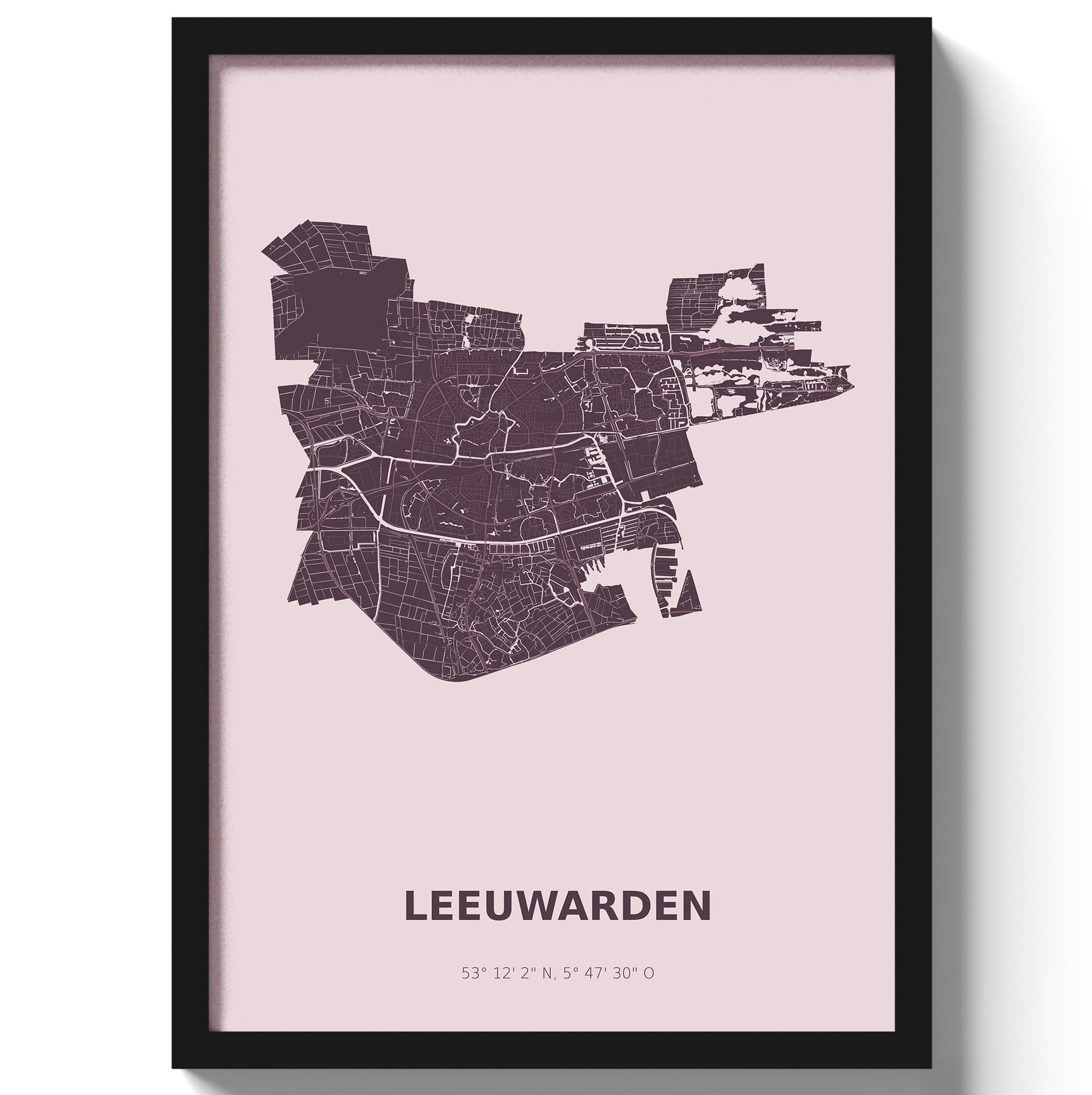 Poster Leeuwarden - Paars