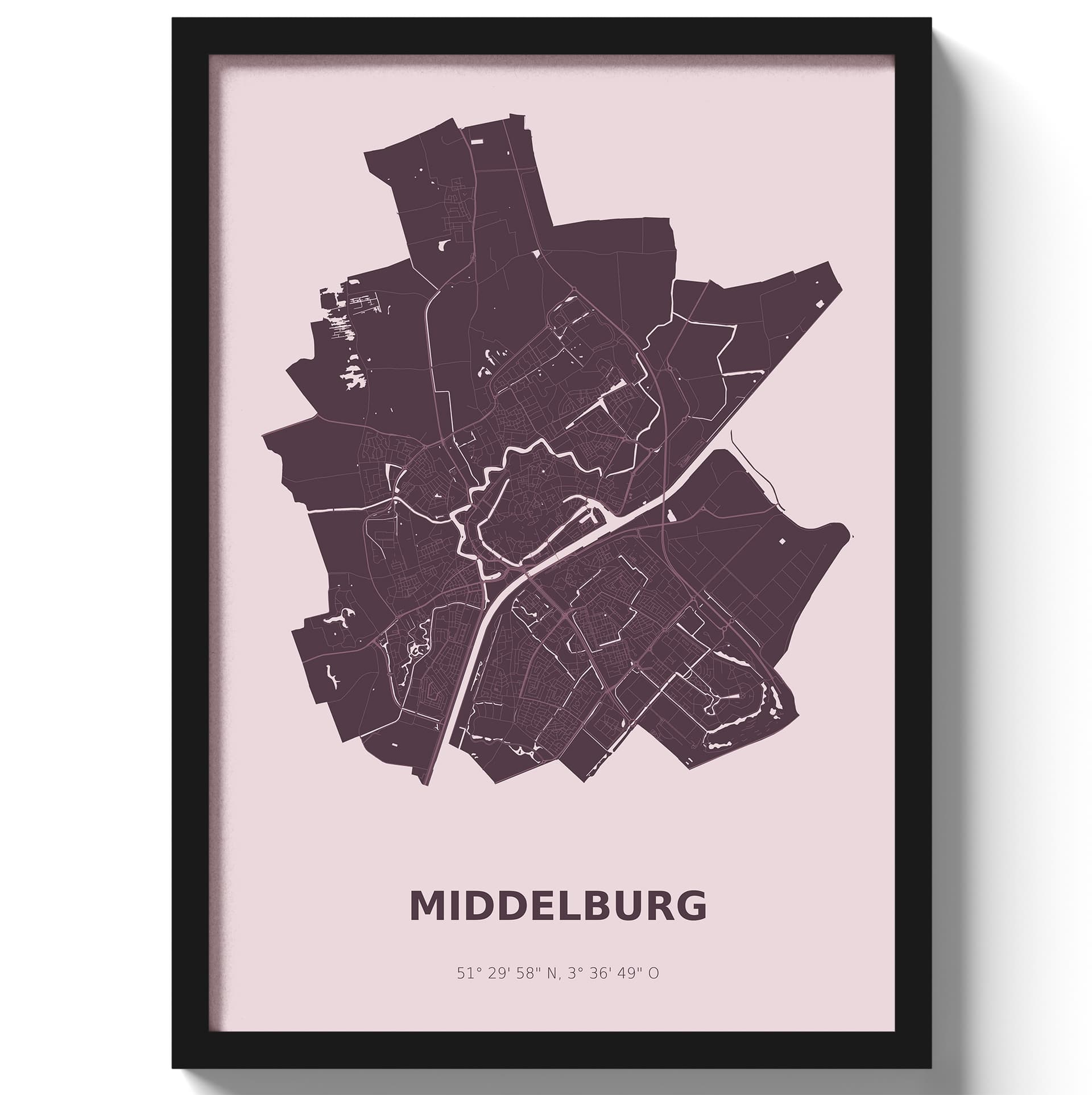 Poster Middelburg - Paars